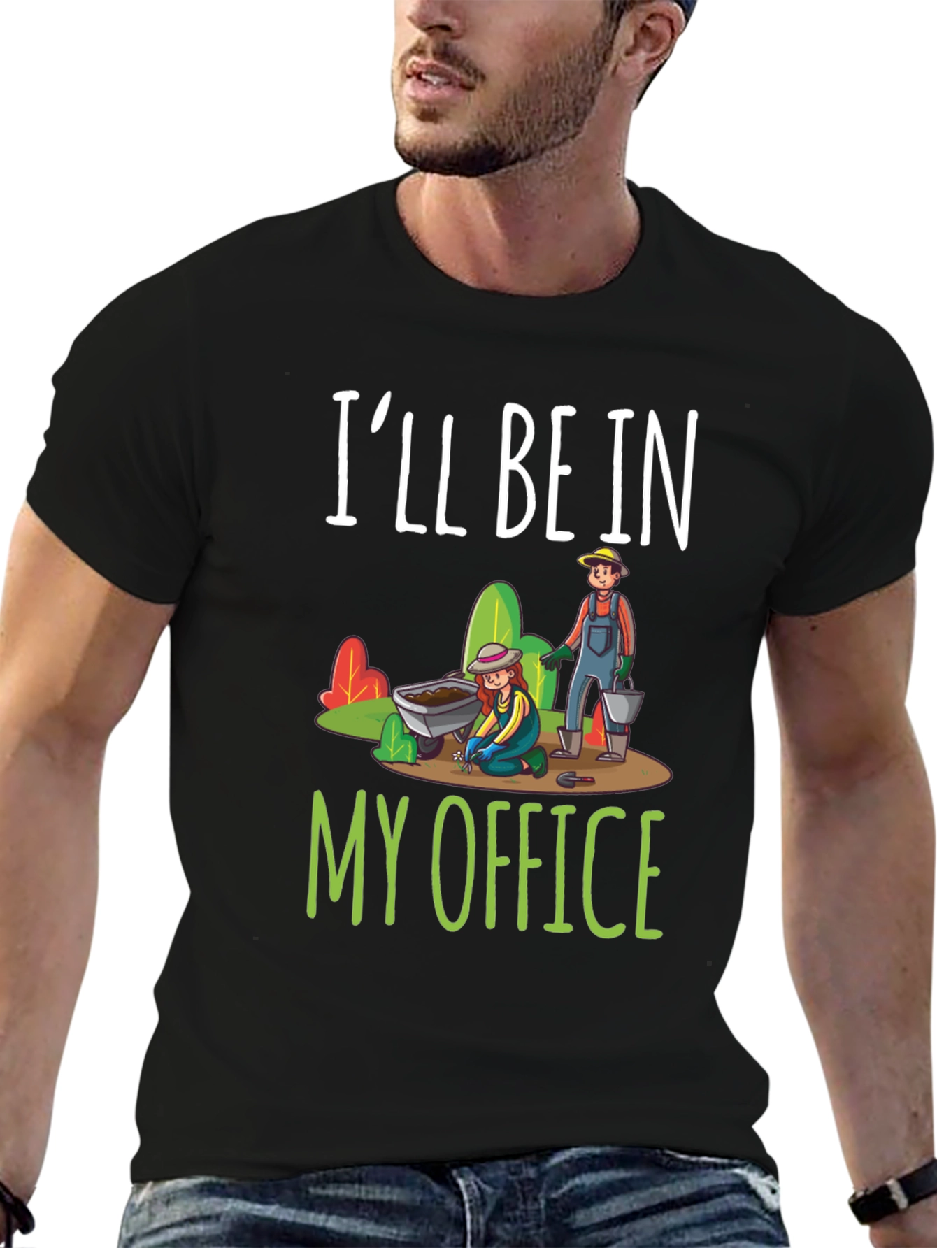Gardeners Office T-Shirt - Black Cotton Tee