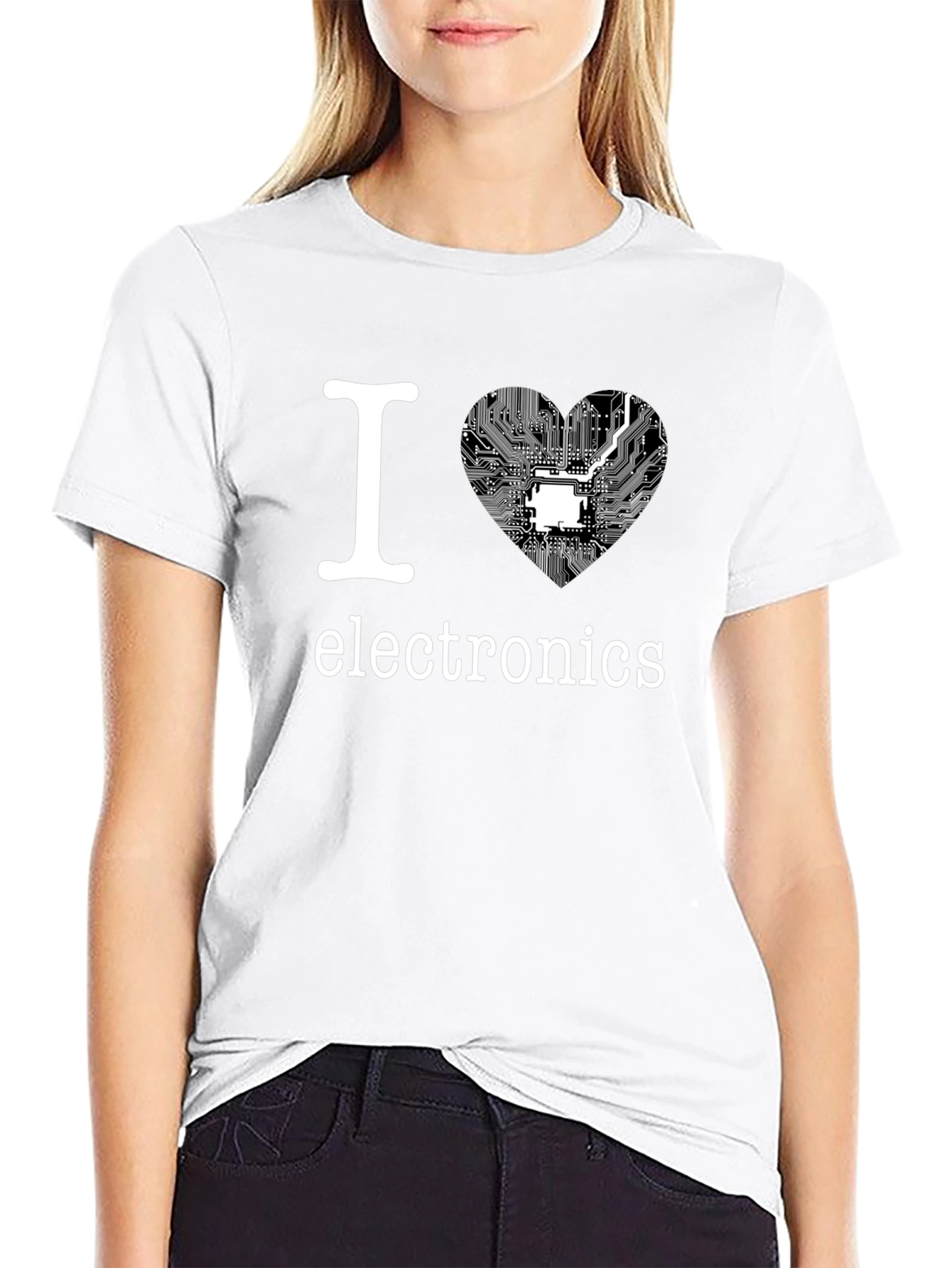 I Heart Electronics Black T-Shirt