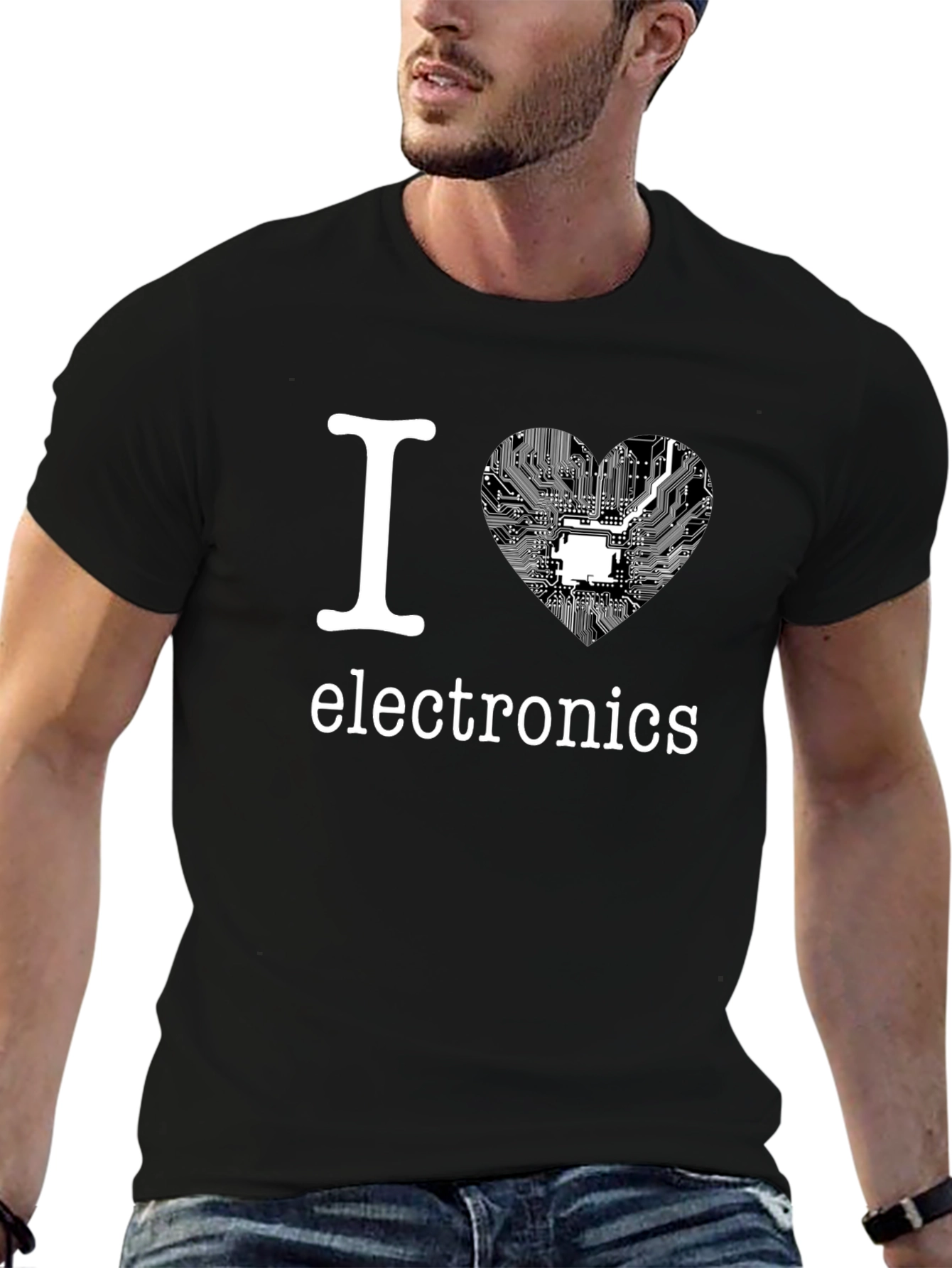 I Heart Electronics Black T-Shirt
