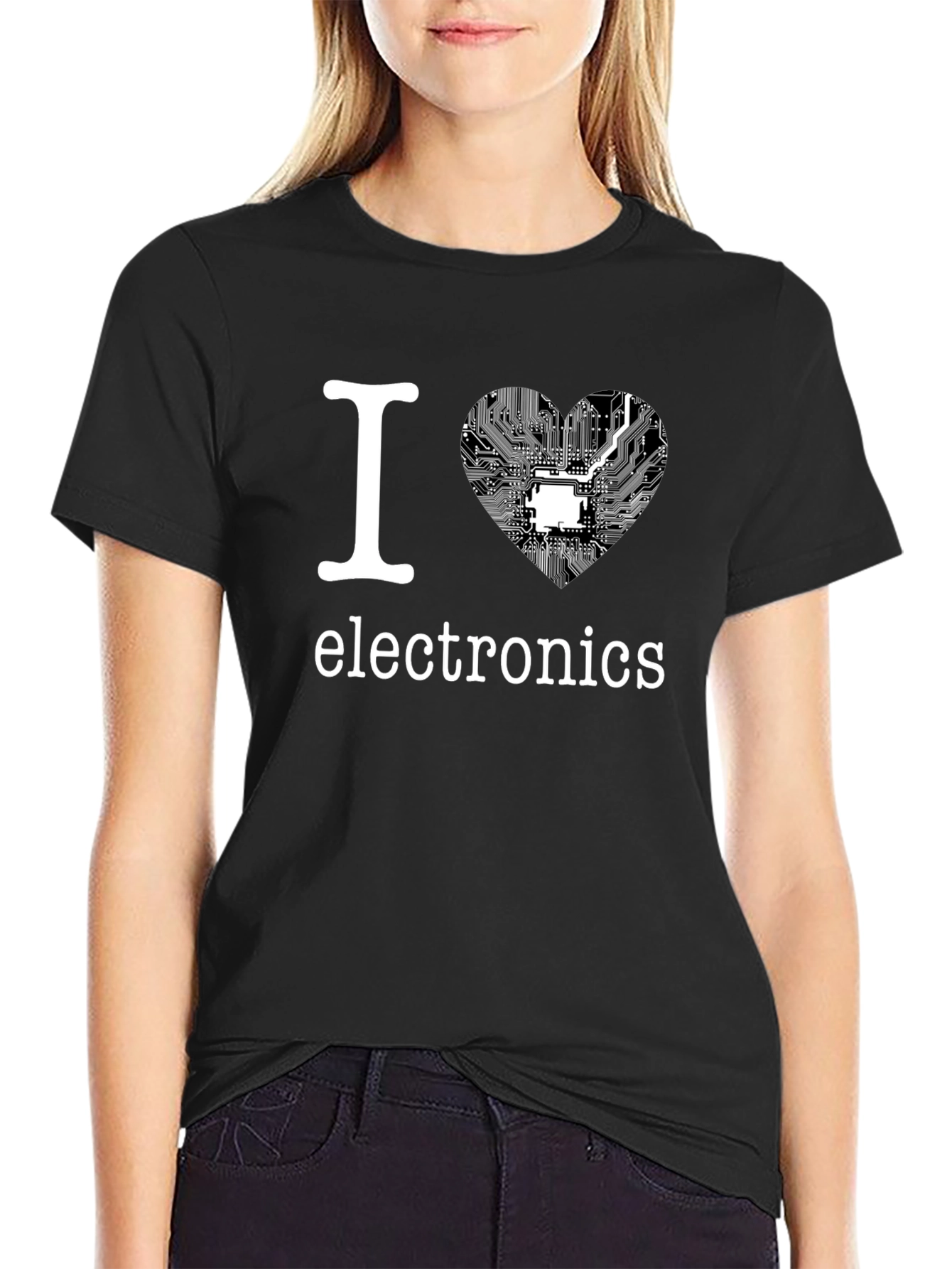 I Heart Electronics Black T-Shirt
