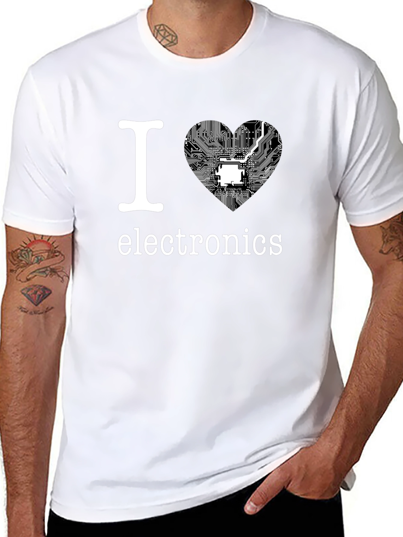 I Heart Electronics Black T-Shirt
