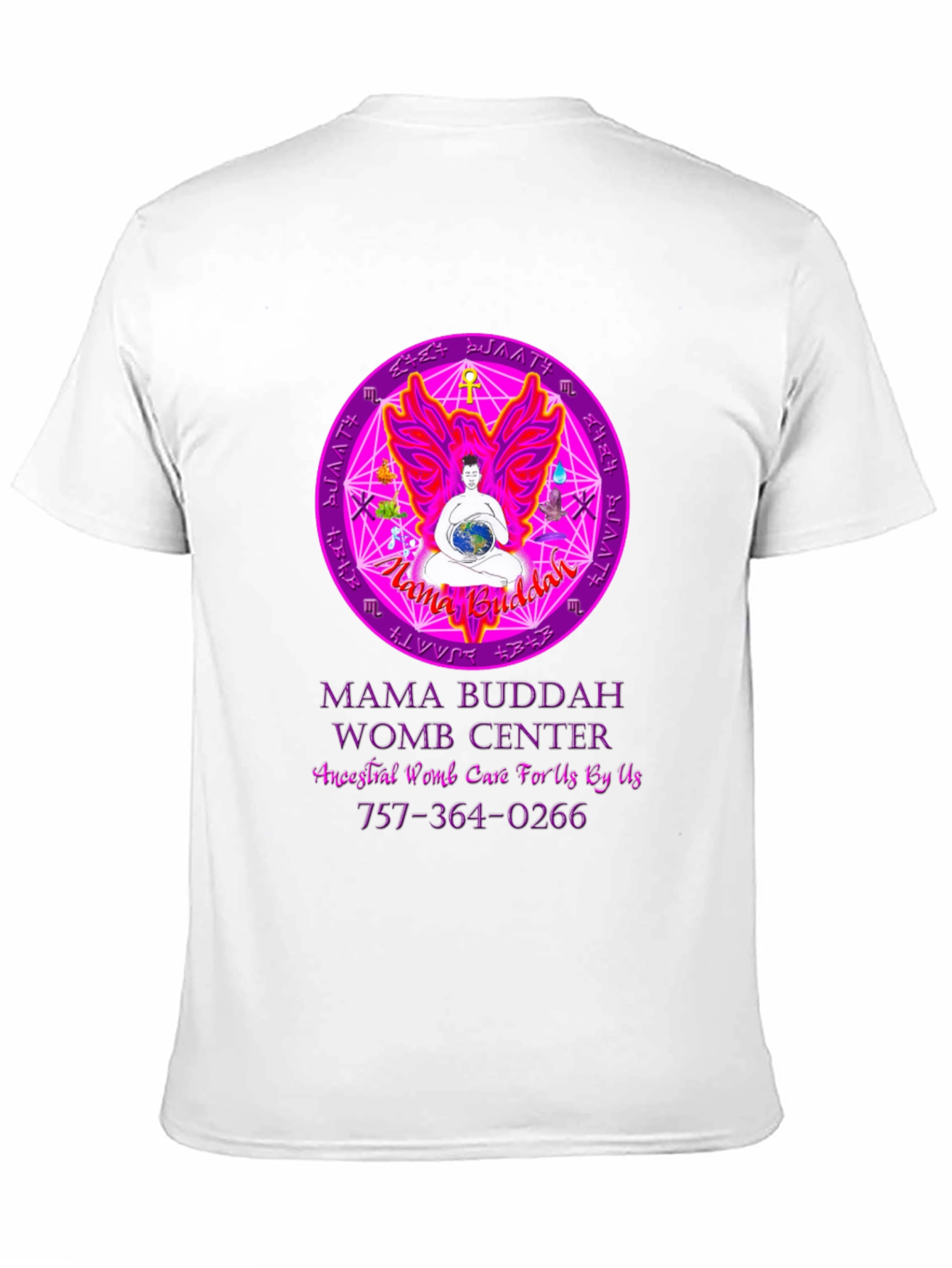 Mama Buddah Womb Center Graphic T-Shirt