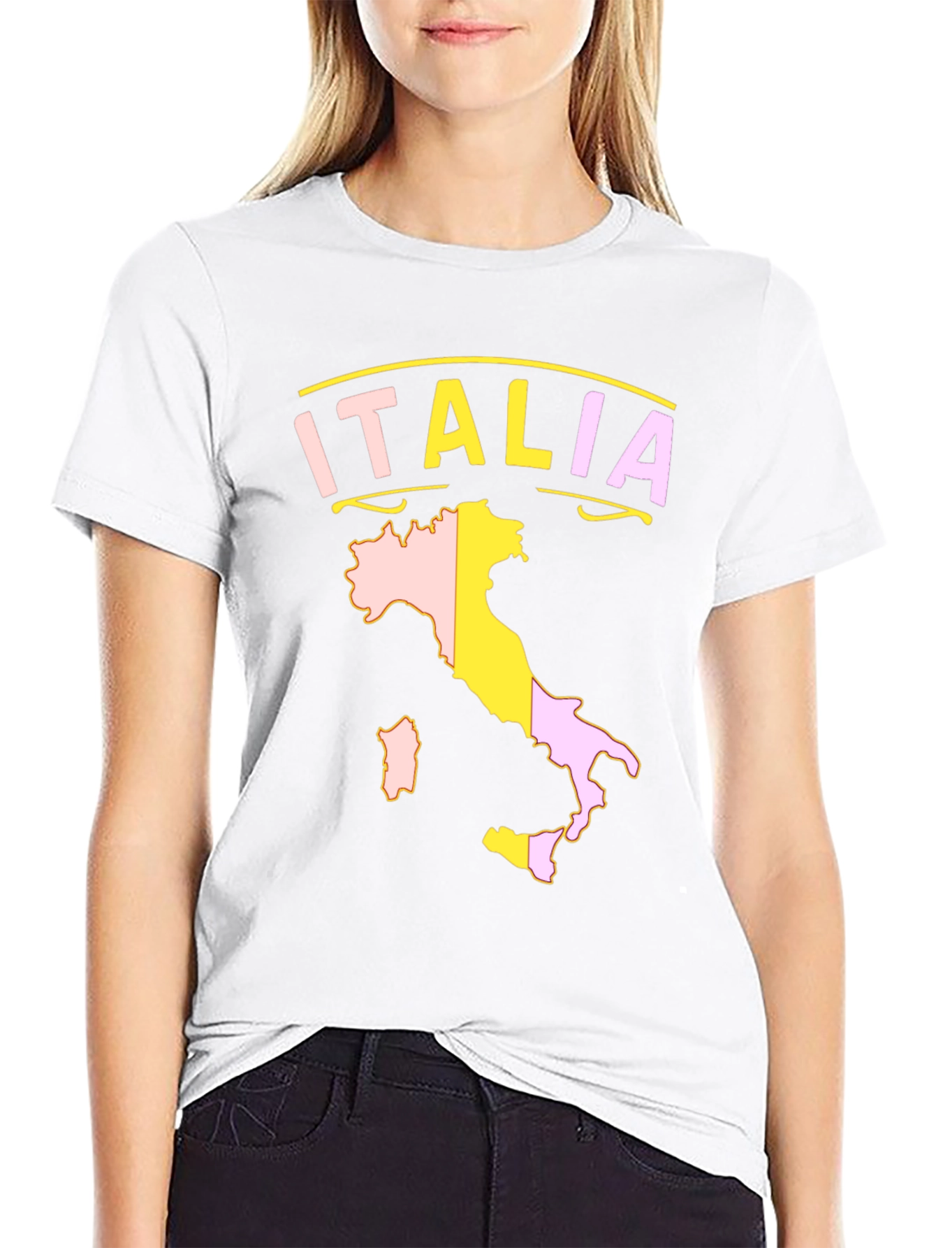 Italia Map T-Shirt - Black Graphic Tee
