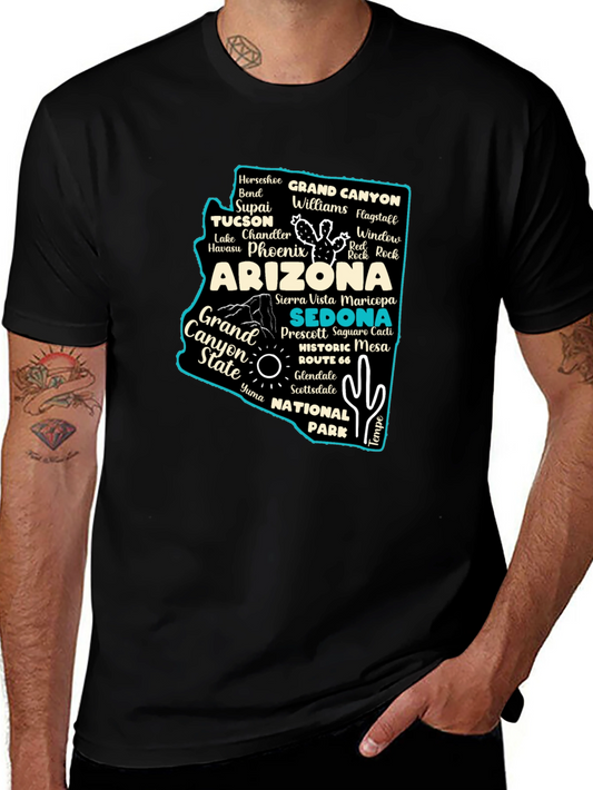 Arizona State Travel Map T-Shirt