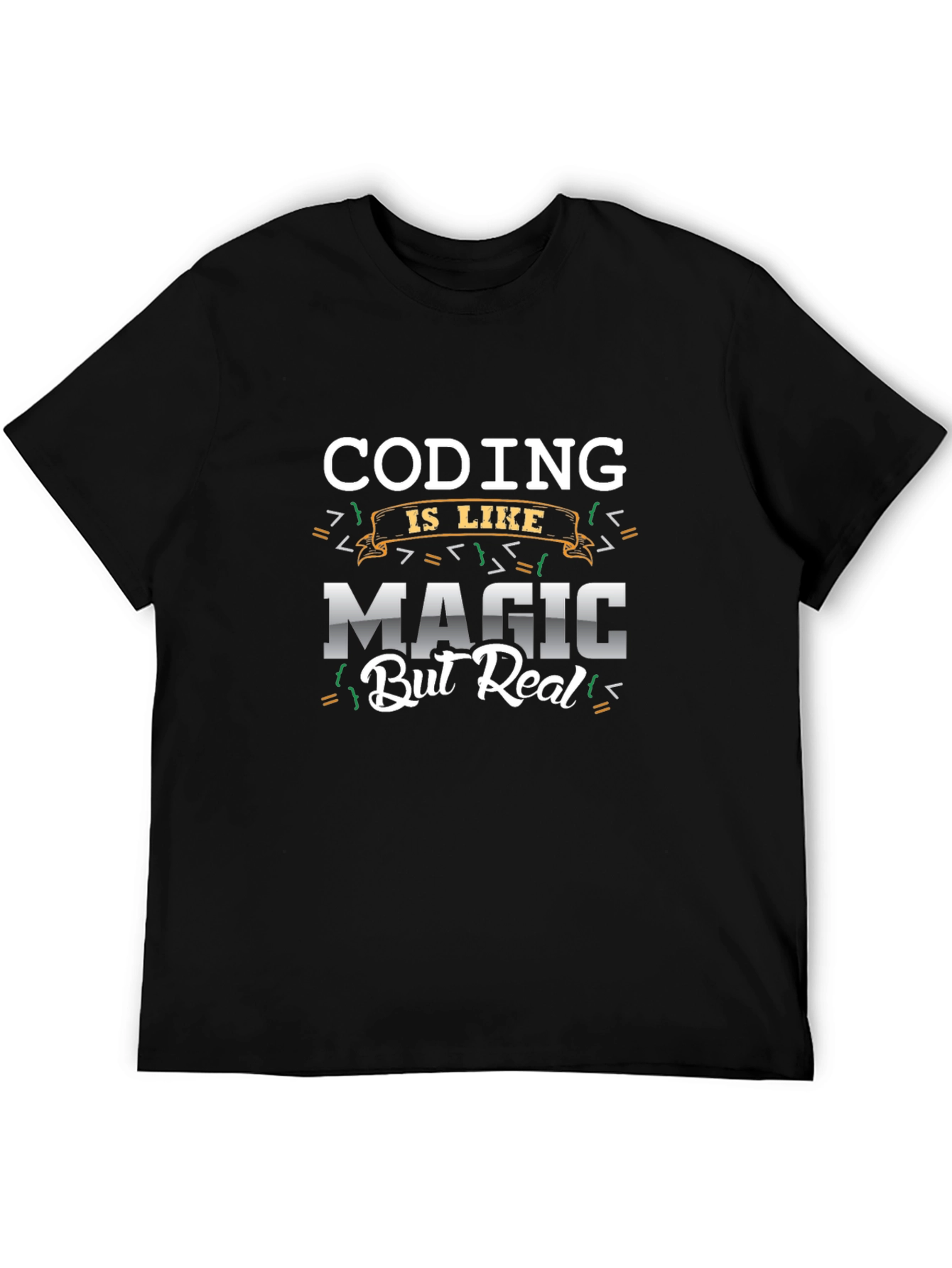 Coding is Like Magic T-Shirt - Black