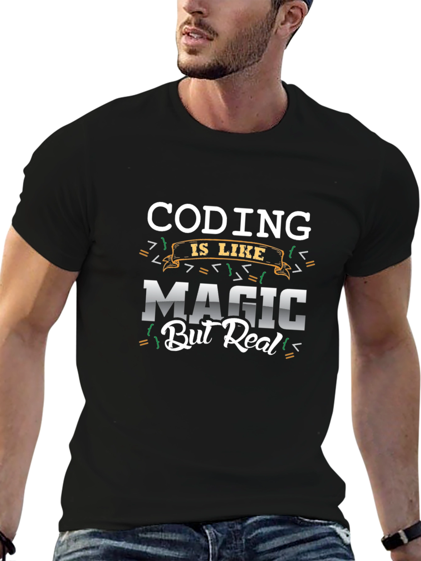 Coding is Like Magic T-Shirt - Black