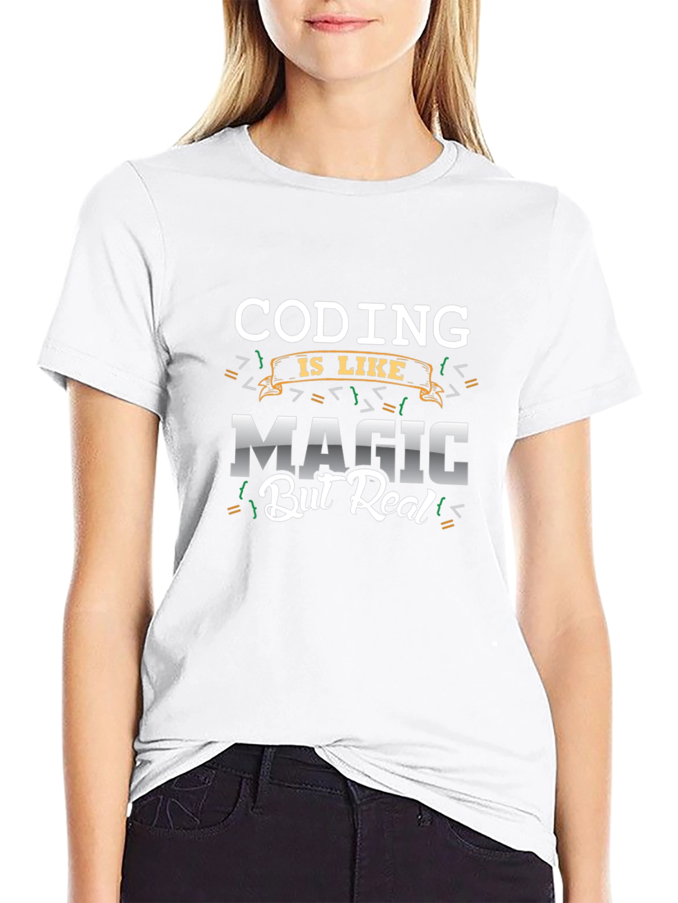 Coding is Like Magic T-Shirt - Black