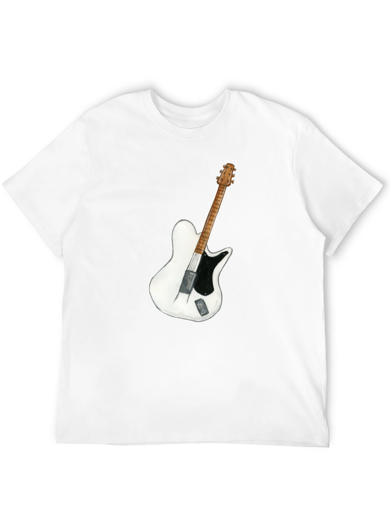 Guitar Graphic T-Shirt - Black Cotton Tee