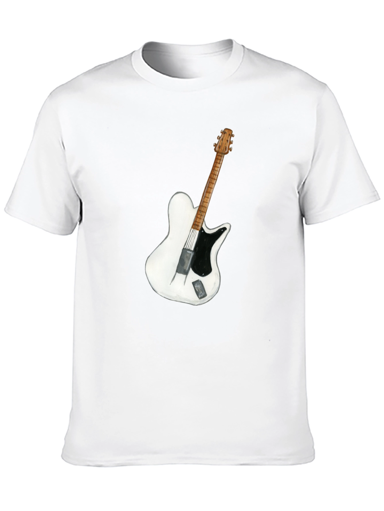 Guitar Graphic T-Shirt - Black Cotton Tee