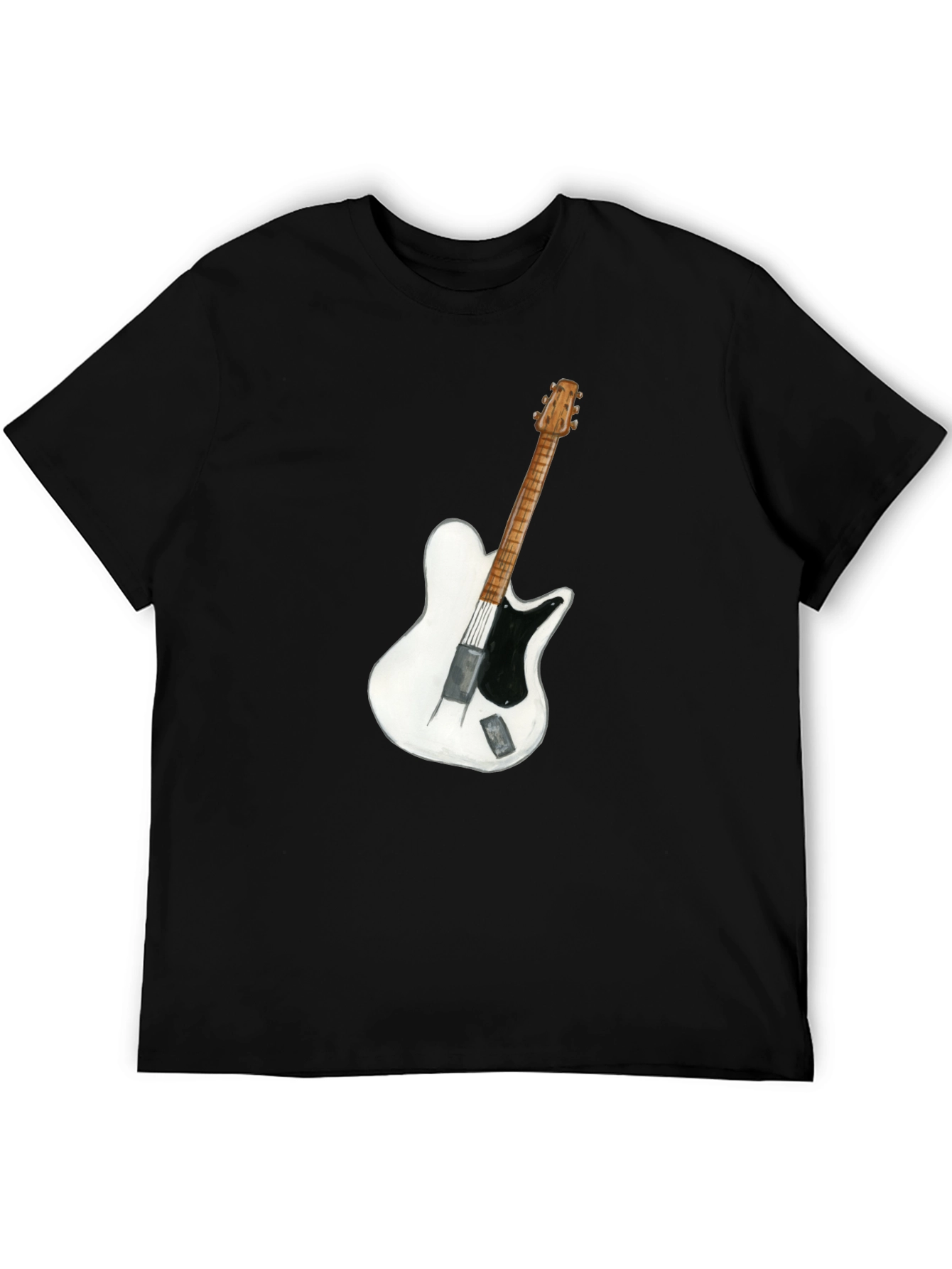 Guitar Graphic T-Shirt - Black Cotton Tee