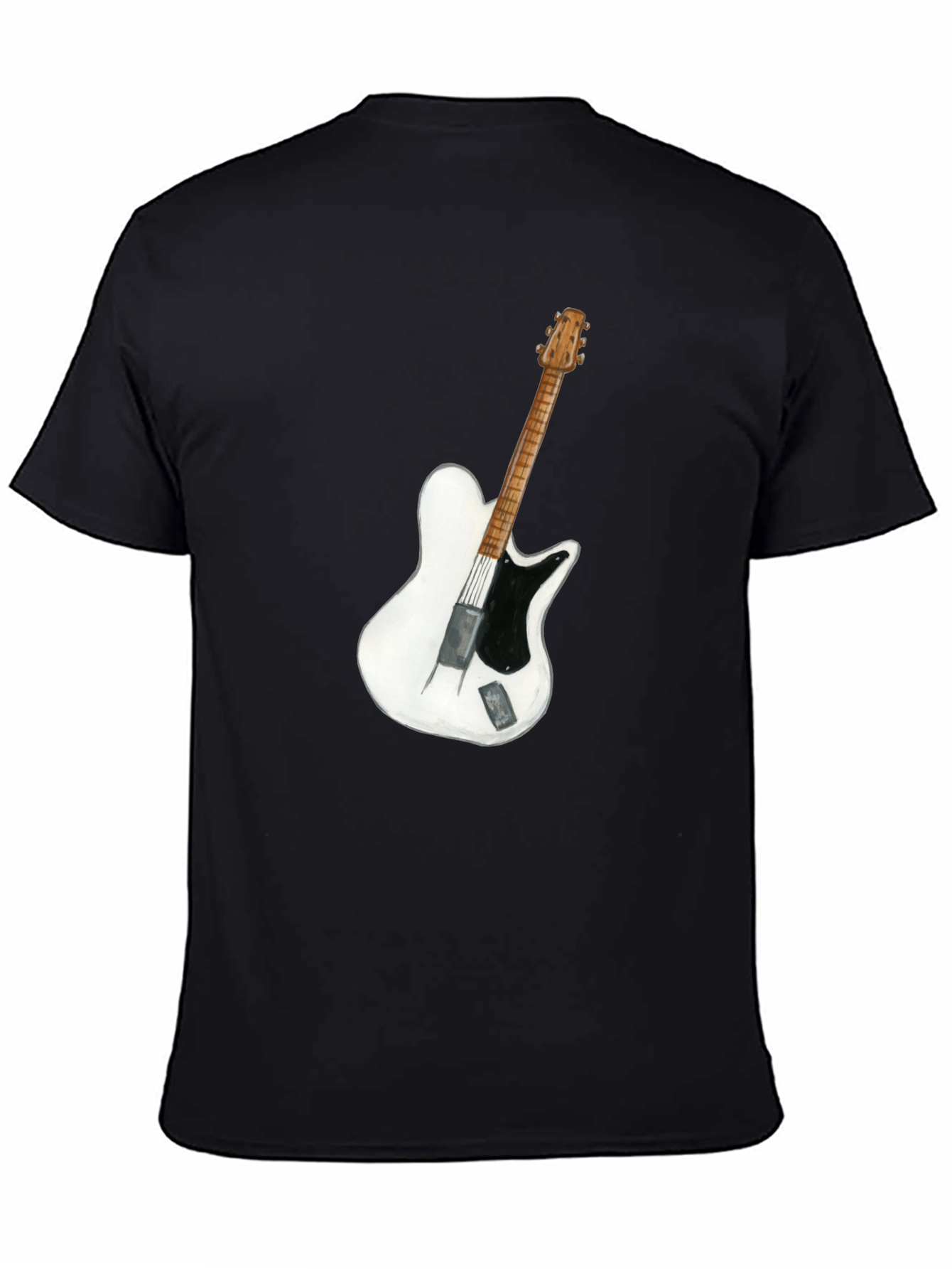 Guitar Graphic T-Shirt - Black Cotton Tee