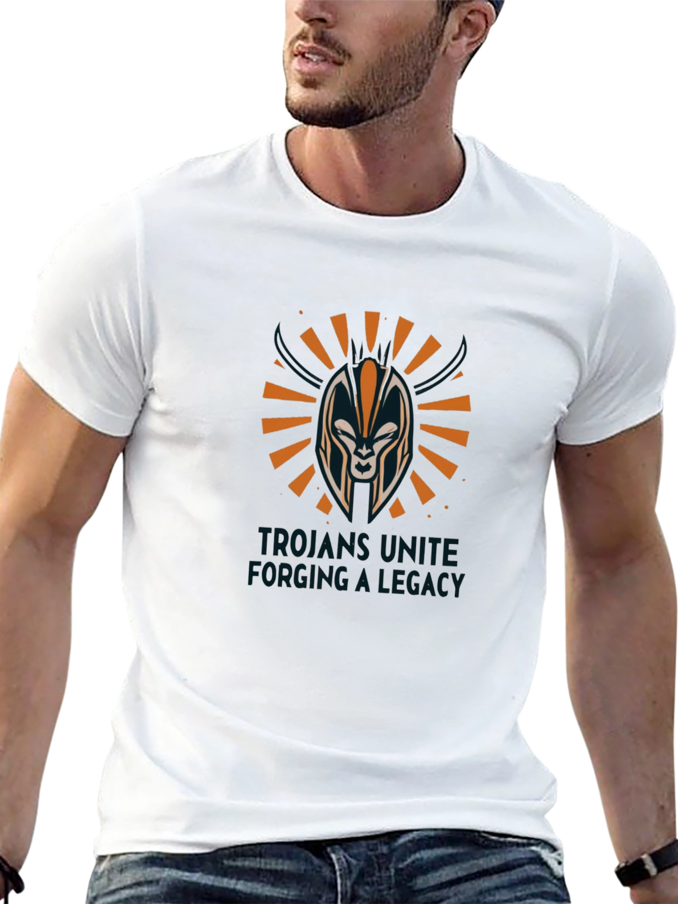 Trojan Helmet Graphic T-Shirt