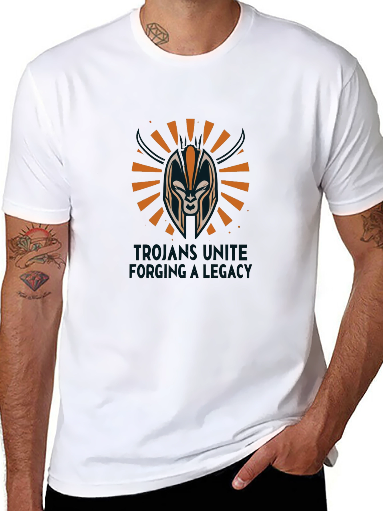 Trojan Helmet Graphic T-Shirt