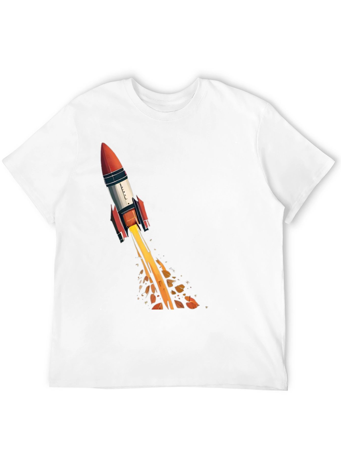 Rocket Launch Graphic Tee - Black Cotton T-Shirt