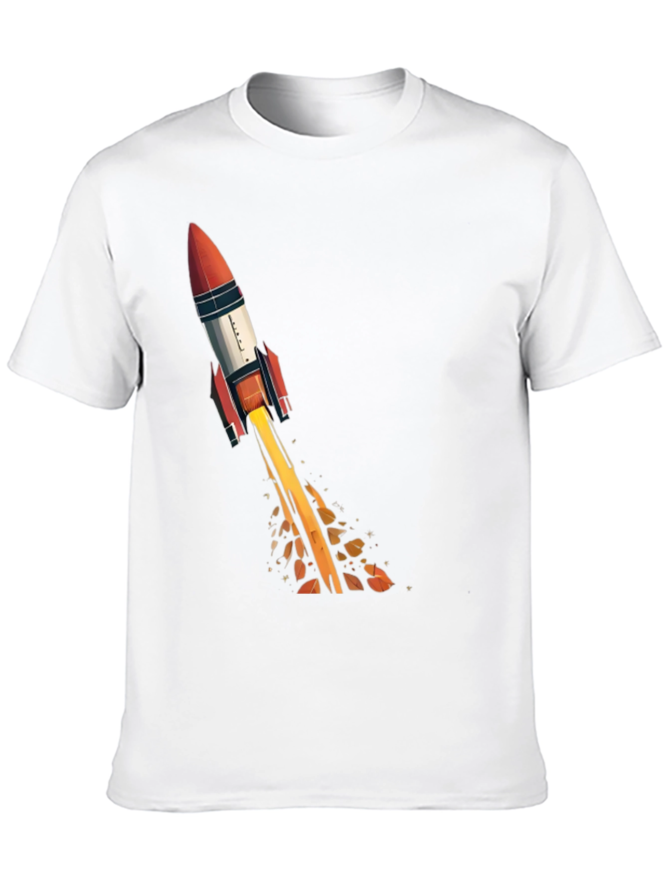 Rocket Launch Graphic Tee - Black Cotton T-Shirt