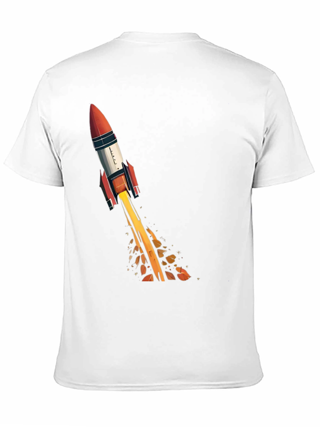 Rocket Launch Graphic Tee - Black Cotton T-Shirt