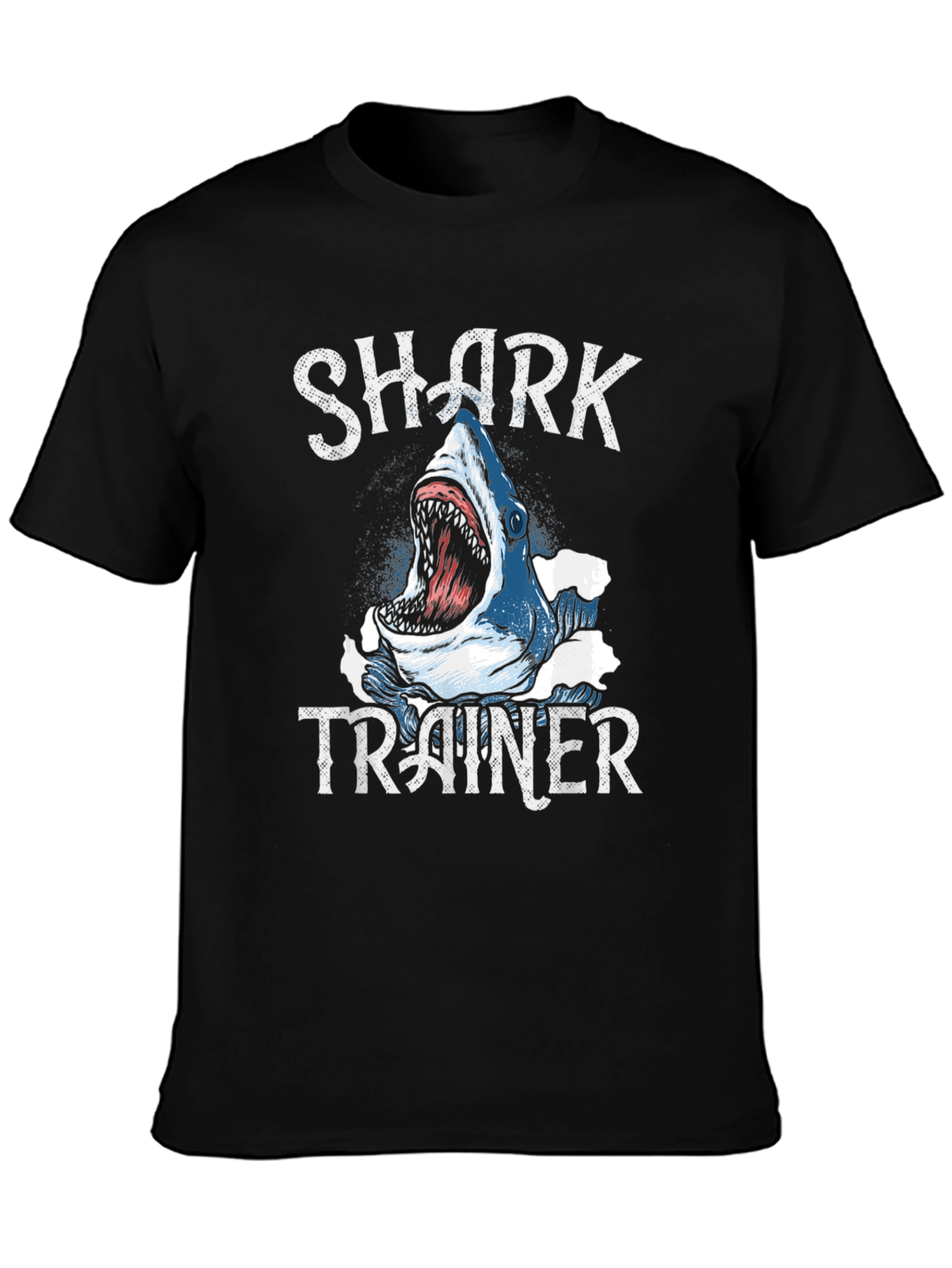 Shark Trainer Graphic Tee - Black Cotton T-Shirt