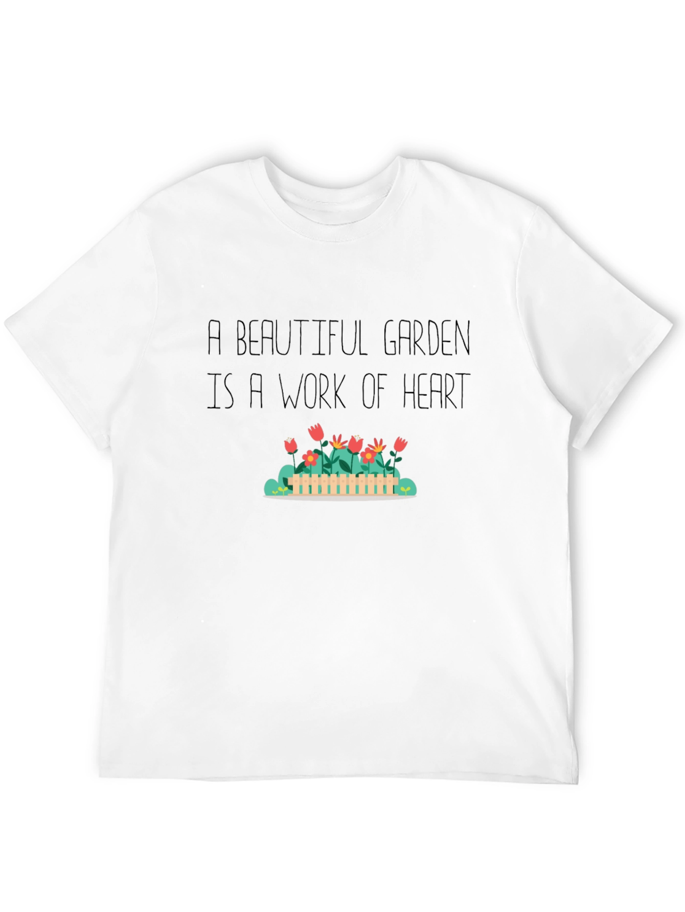Garden Heart T-Shirt - Black