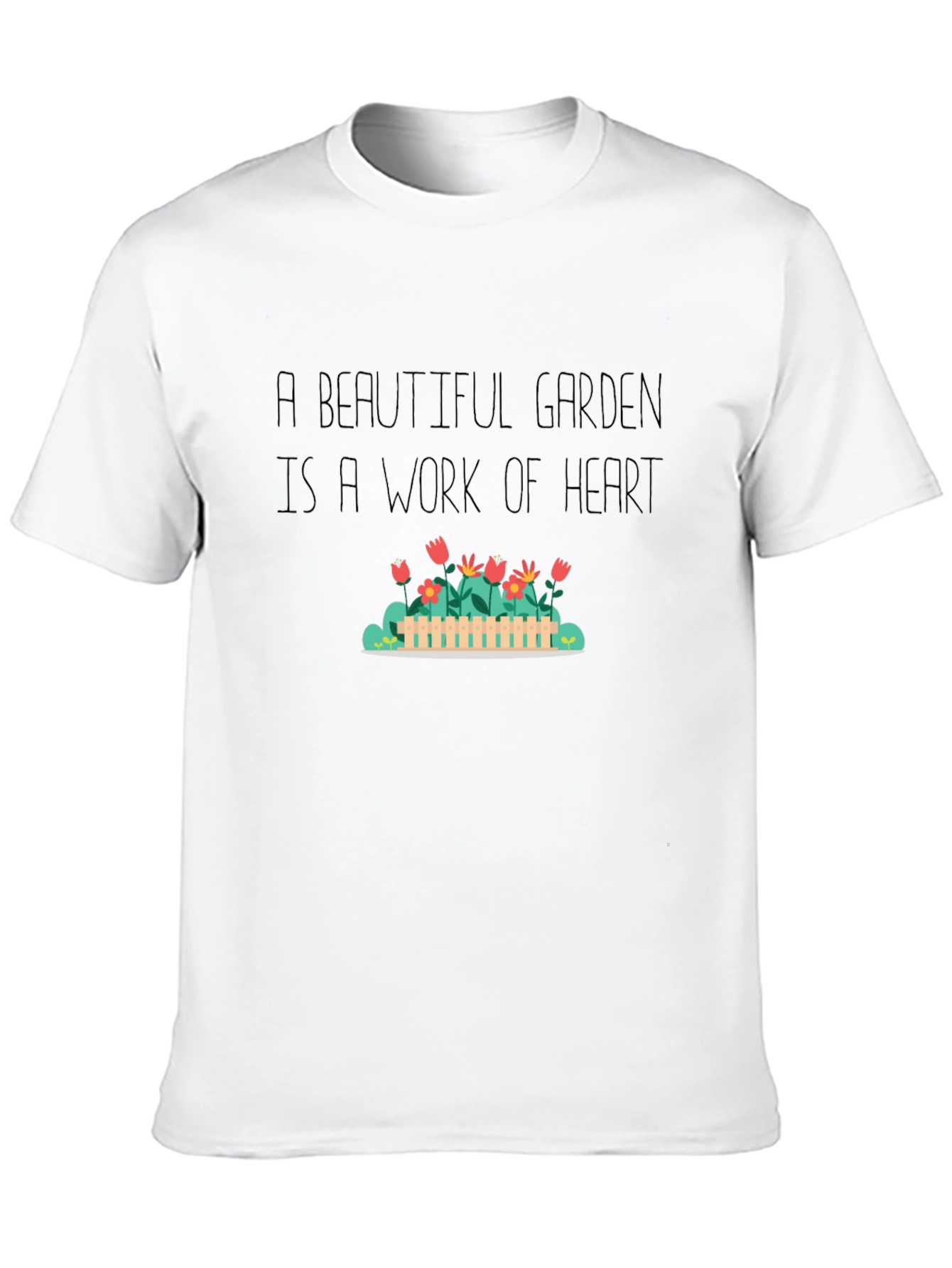 Garden Heart T-Shirt - Black