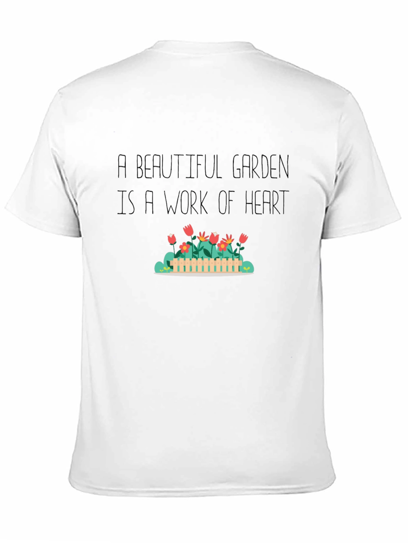 Garden Heart T-Shirt - Black