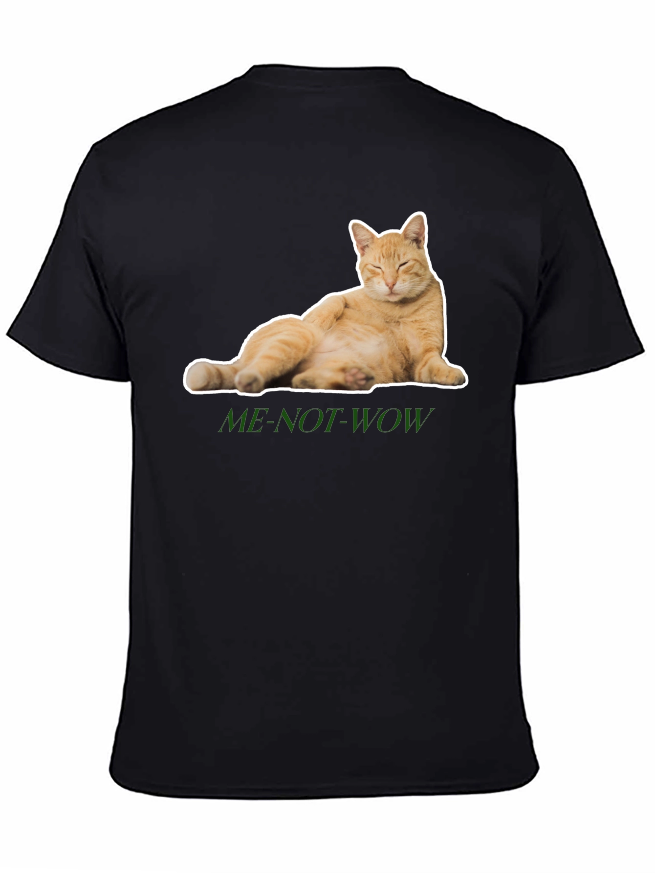 Funny Cat Graphic Tee - ME-NOT-WOW - Relaxed Fit