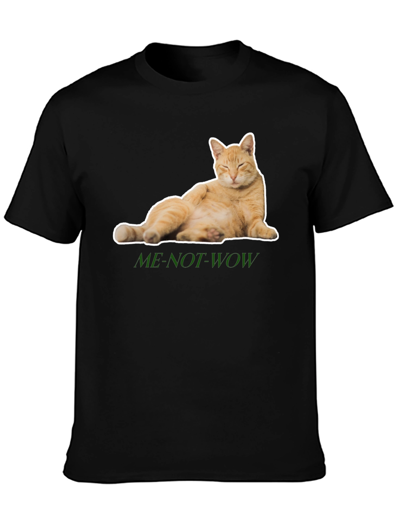 Funny Cat Graphic Tee - ME-NOT-WOW - Relaxed Fit