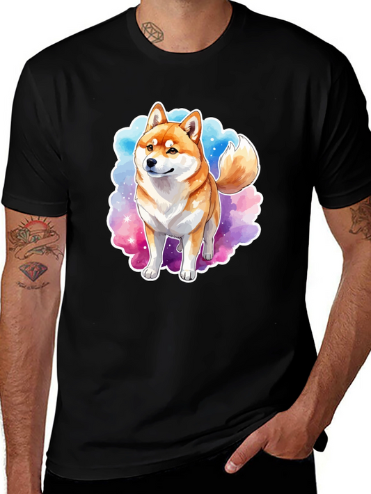 Shiba Inu Watercolor Graphic Tee