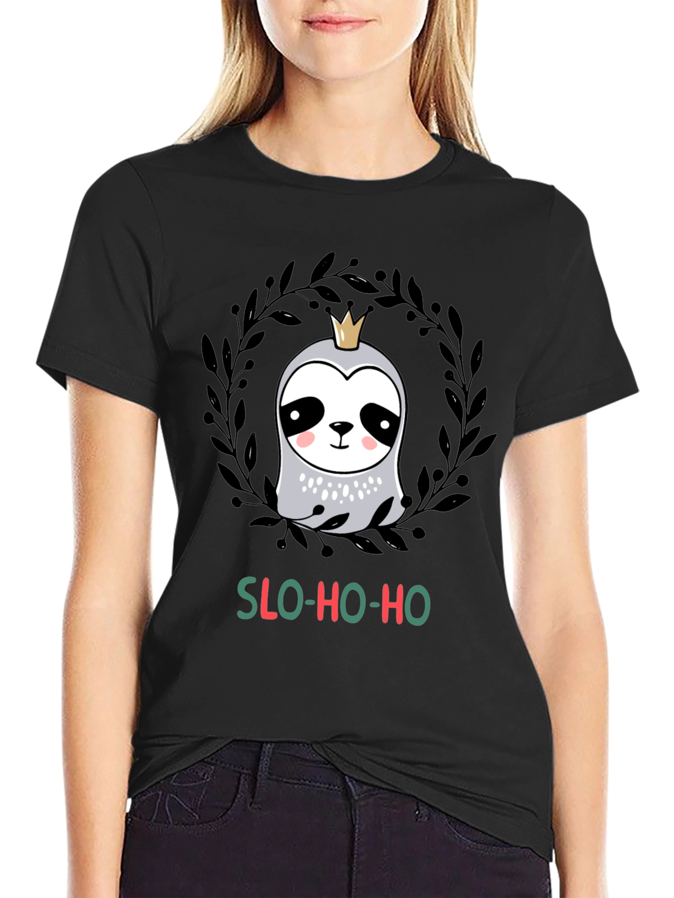 Slo-Ho-Ho Sloth Christmas T-Shirt