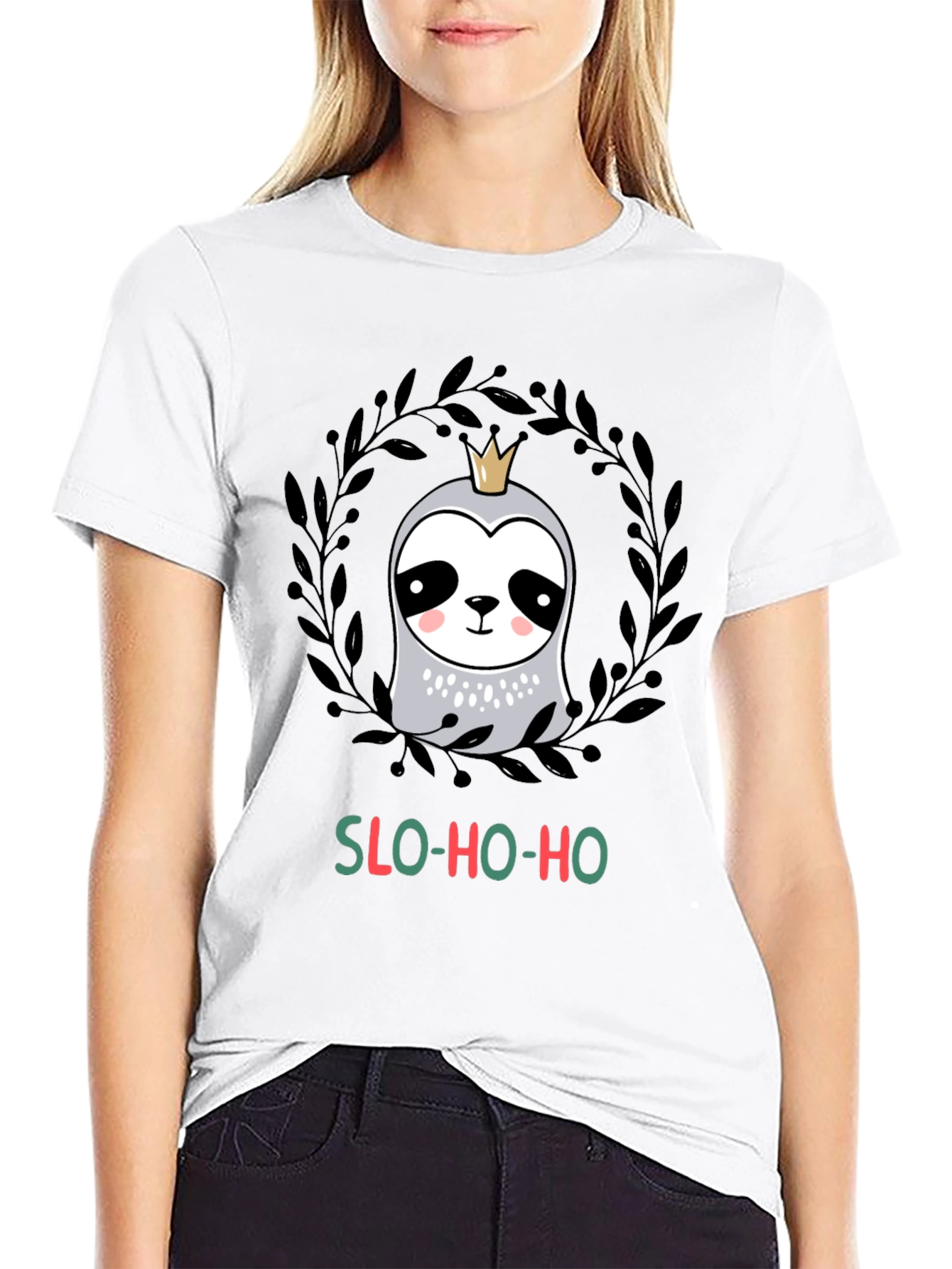 Slo-Ho-Ho Sloth Christmas T-Shirt