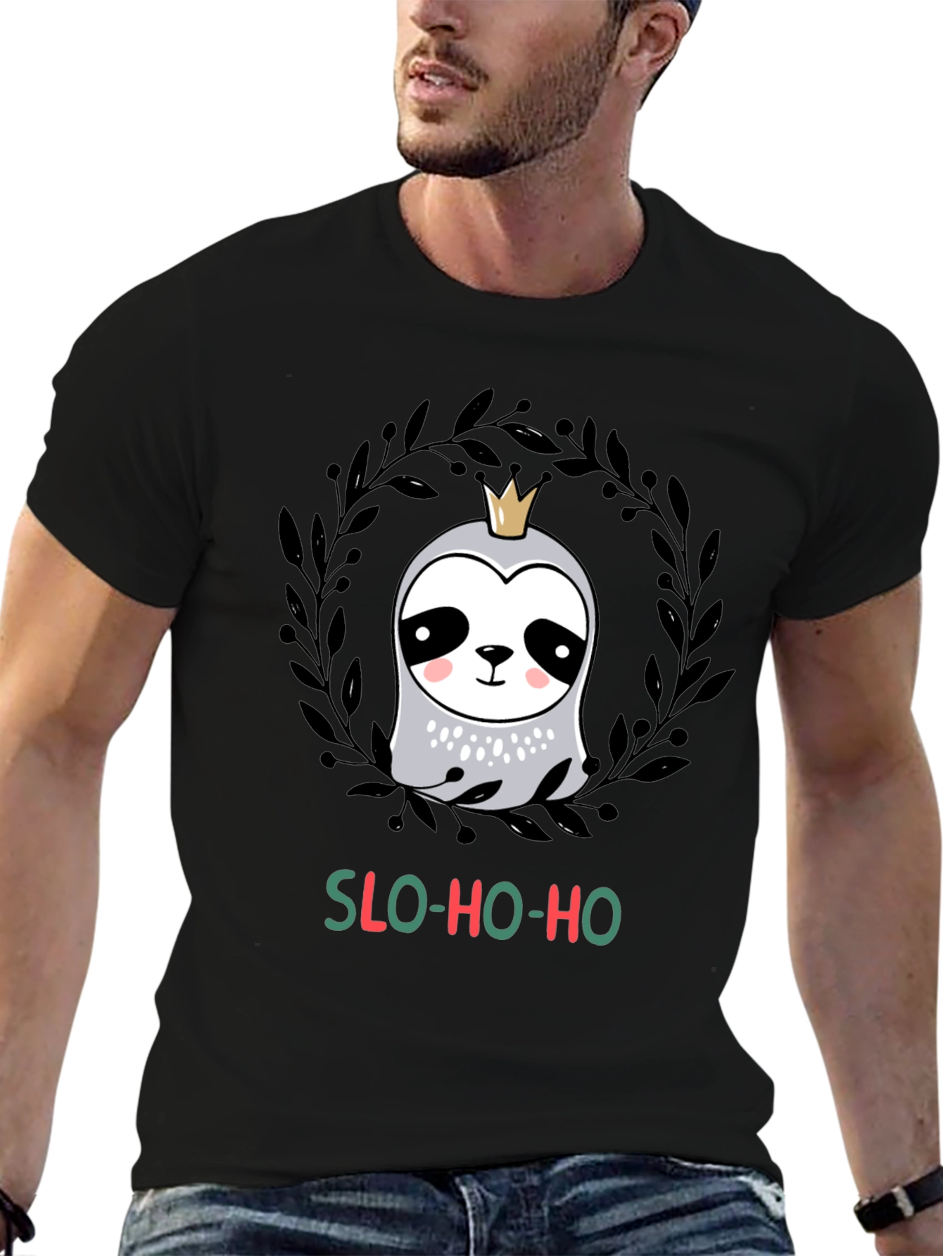 Slo-Ho-Ho Sloth Christmas T-Shirt