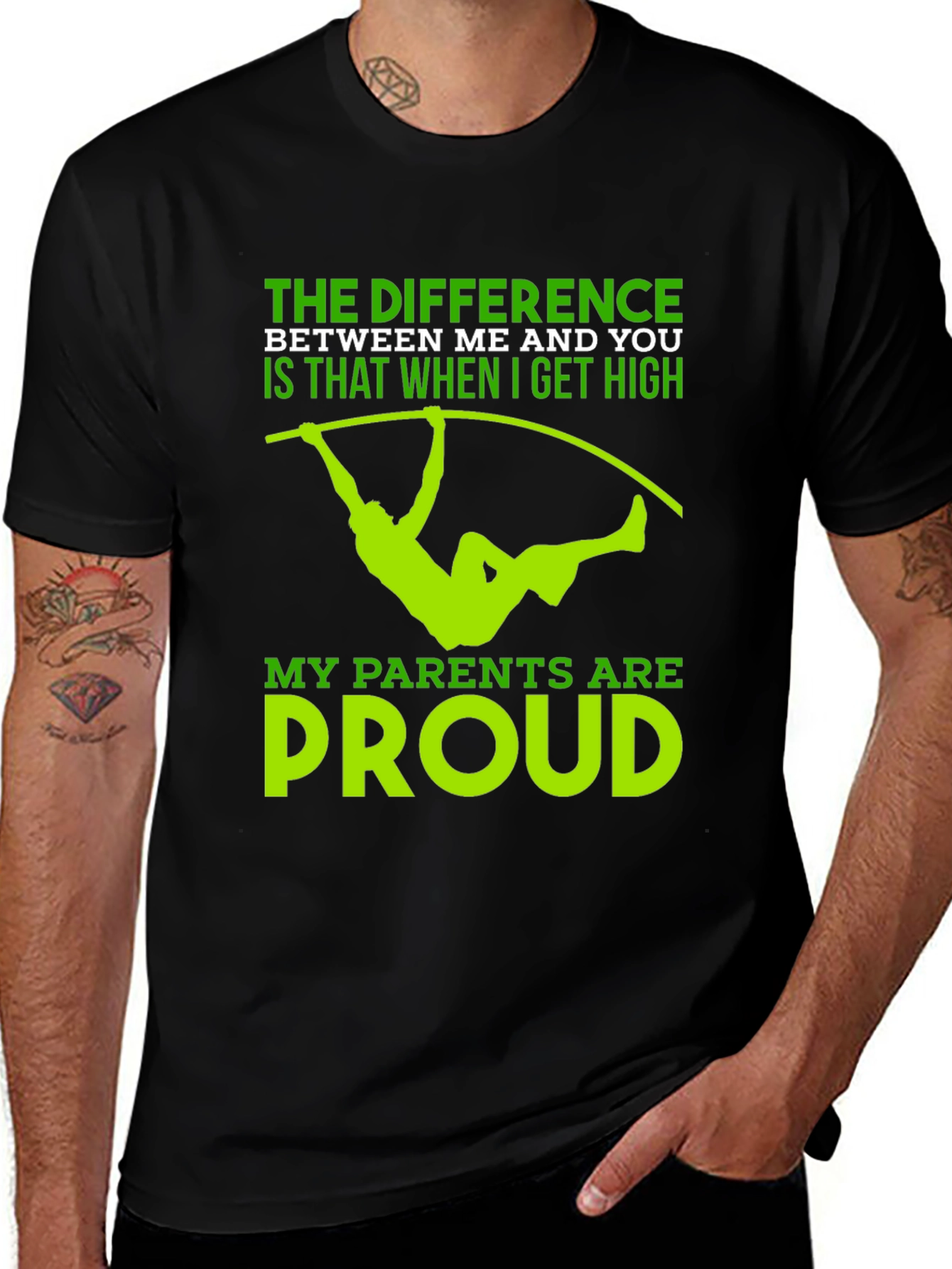 Pole Vaulting T-Shirt - High Standards Proud Parents