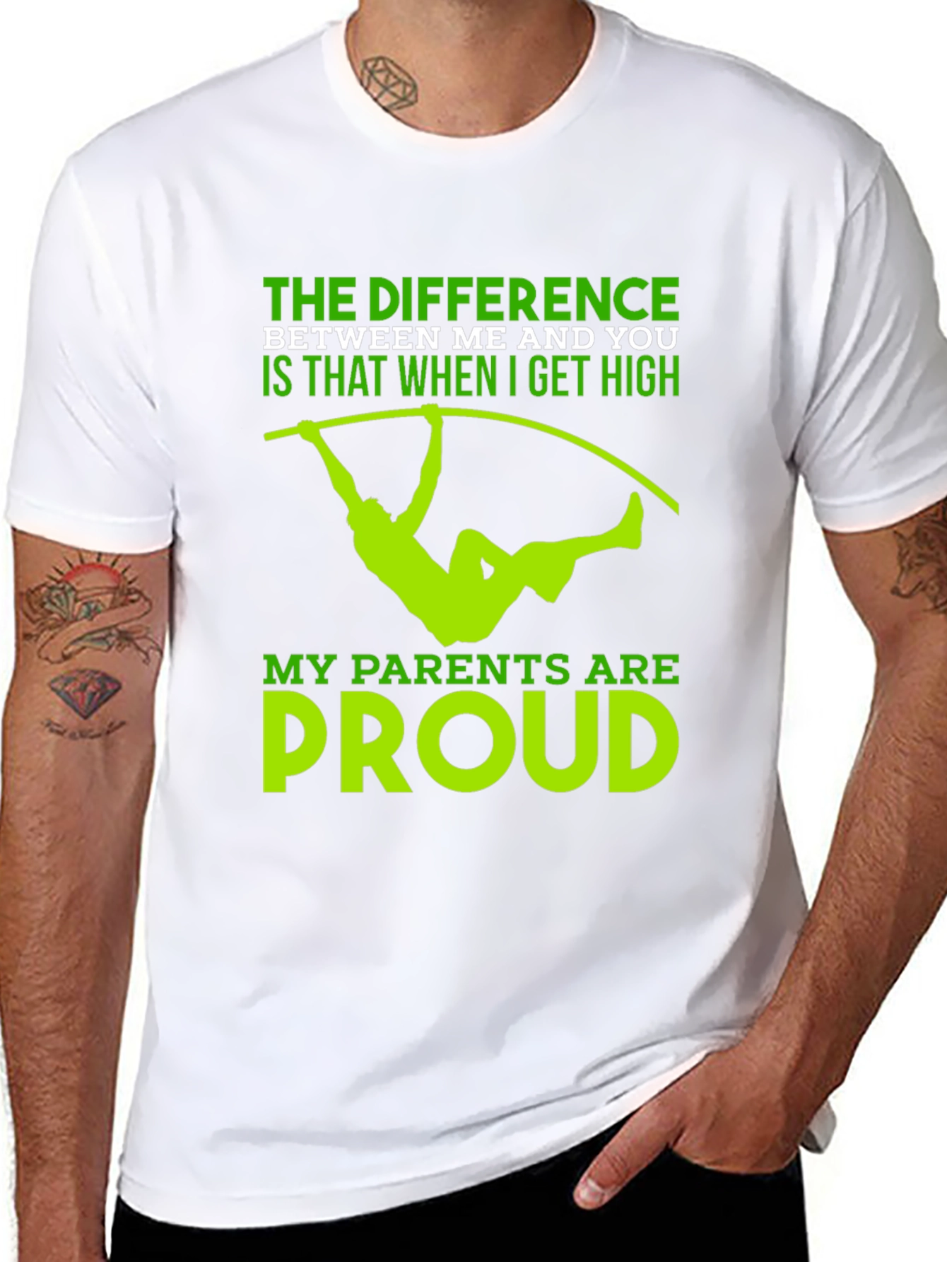Pole Vaulting T-Shirt - High Standards Proud Parents