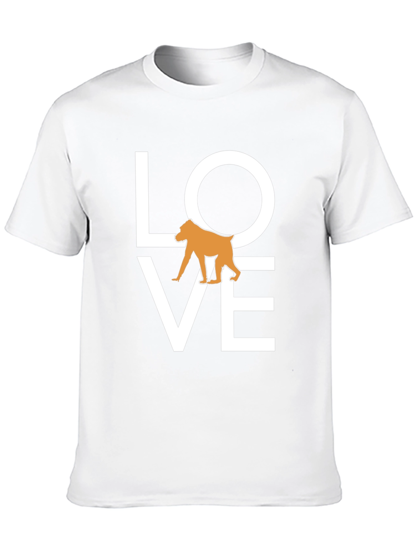 Love Baboon Graphic Tee - Black Cotton T-Shirt