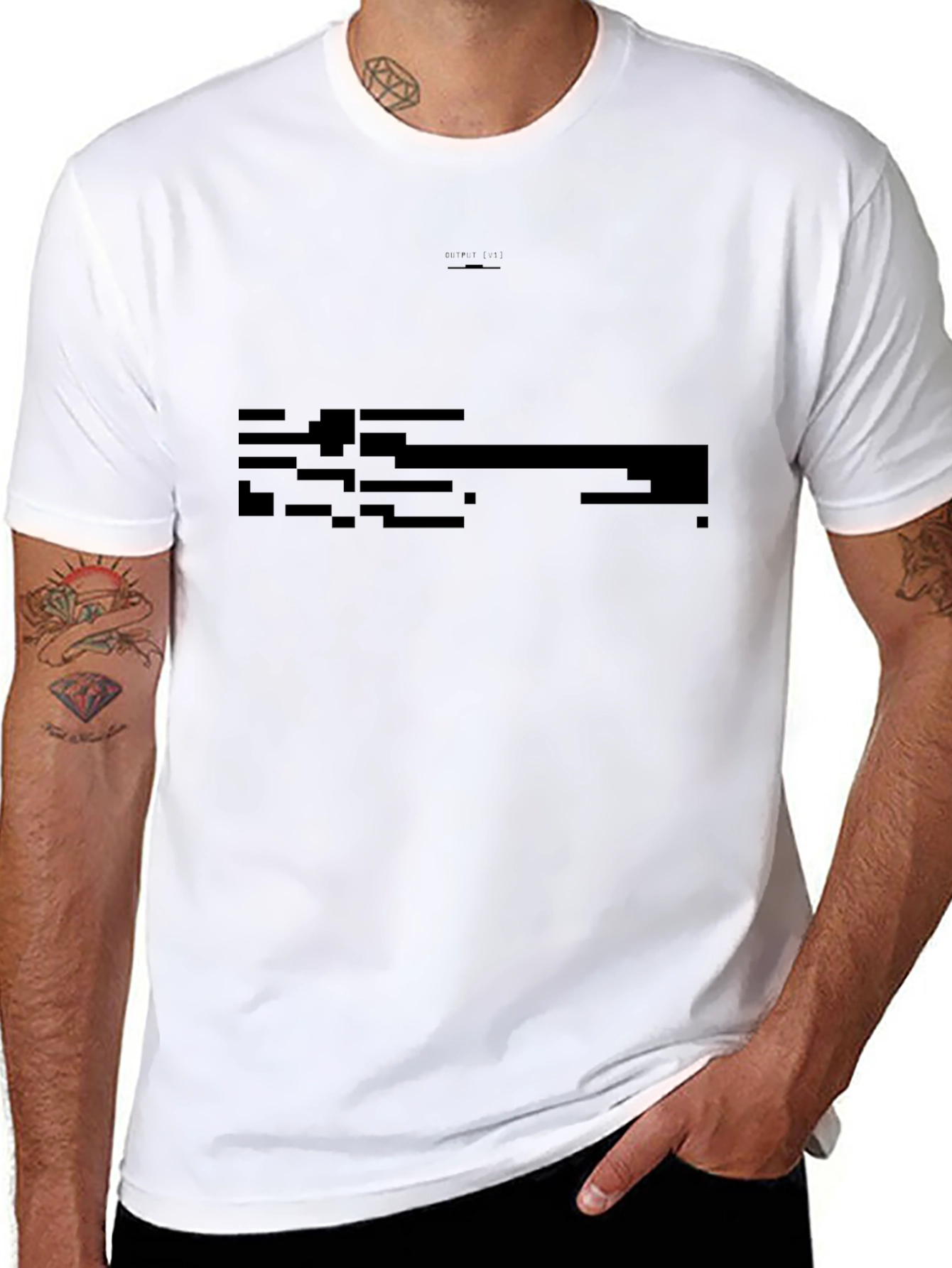 Mens Black Casual Short Sleeve Tee
