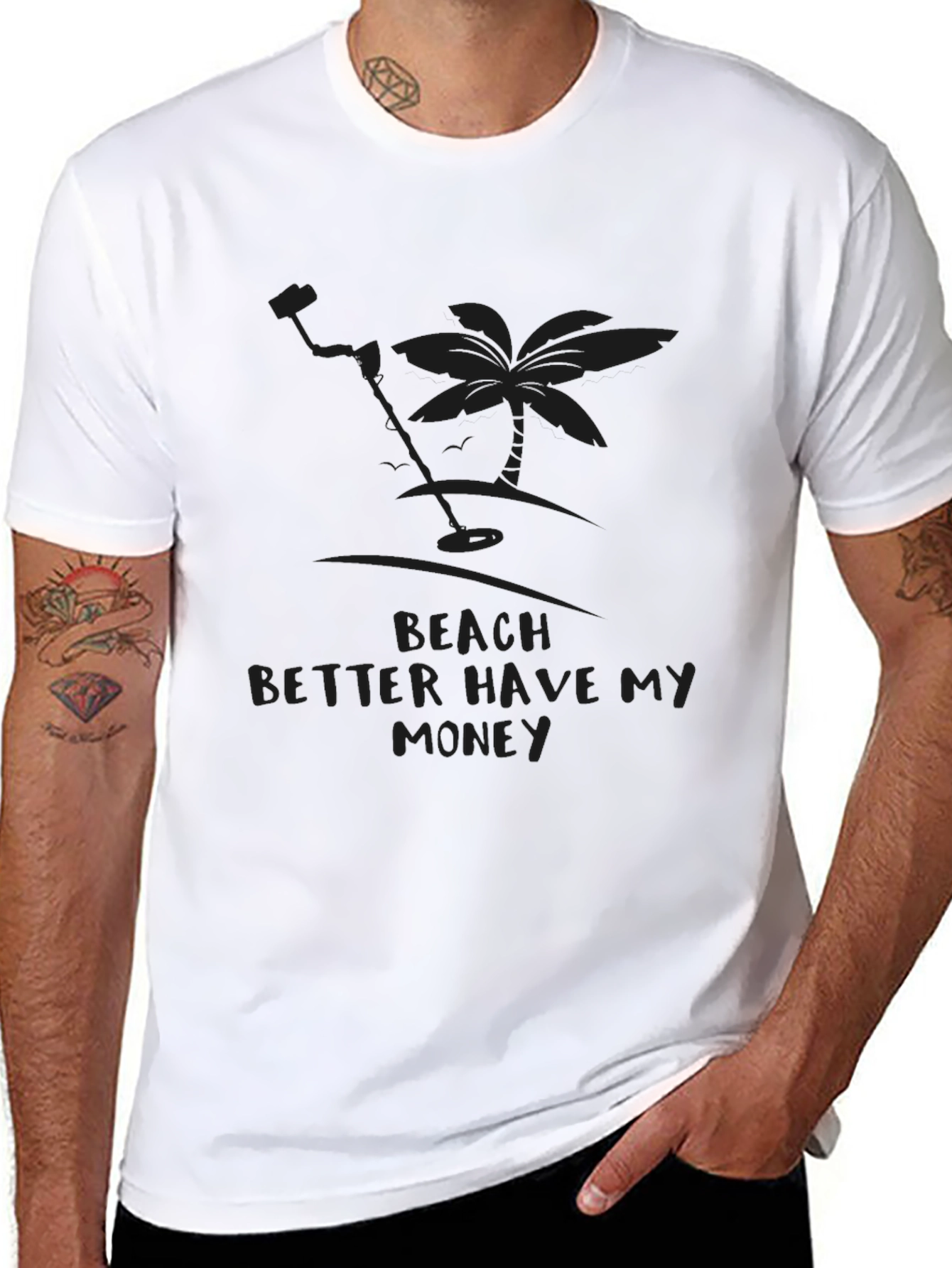 Beach Better Have My Money Black Graphic Tee