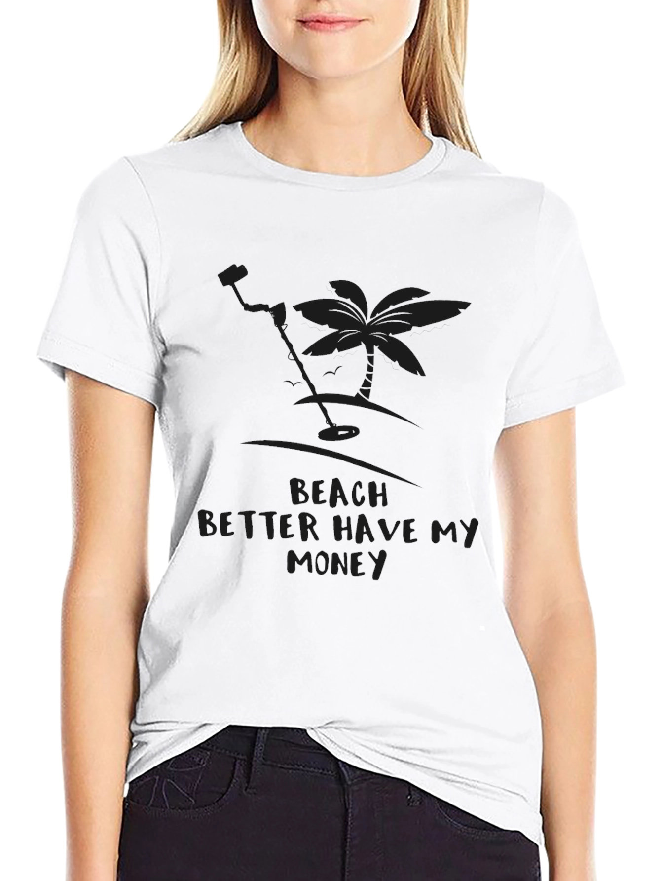 Beach Better Have My Money Black Graphic Tee