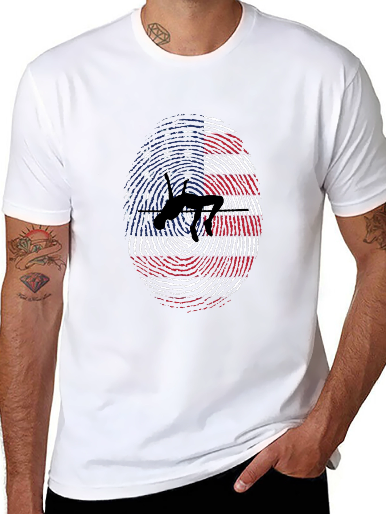 American High Jump Fingerprint T-Shirt