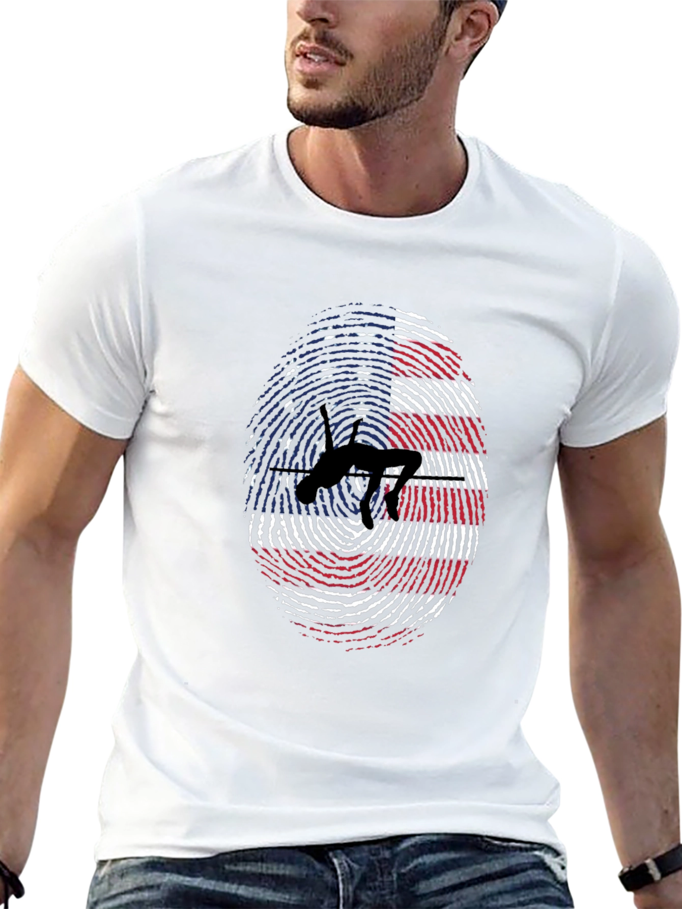American High Jump Fingerprint T-Shirt