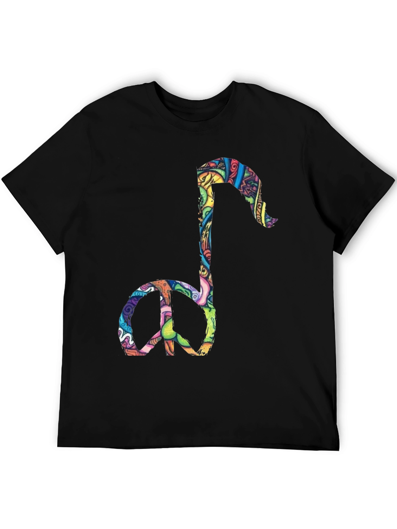 Peace Note Graphic Tee - Black