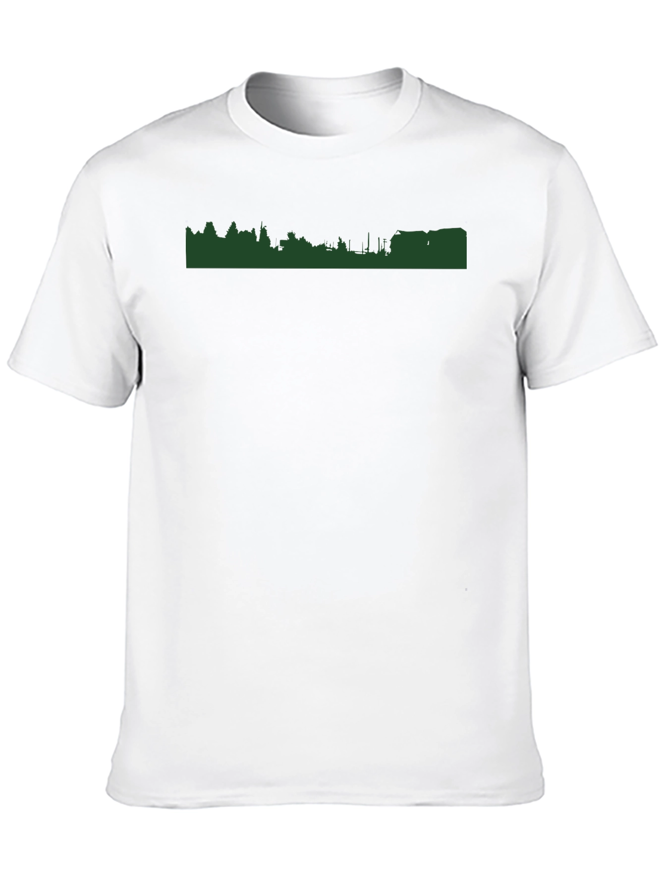 Urban Green T-Shirt - Modern Cityscape Tee