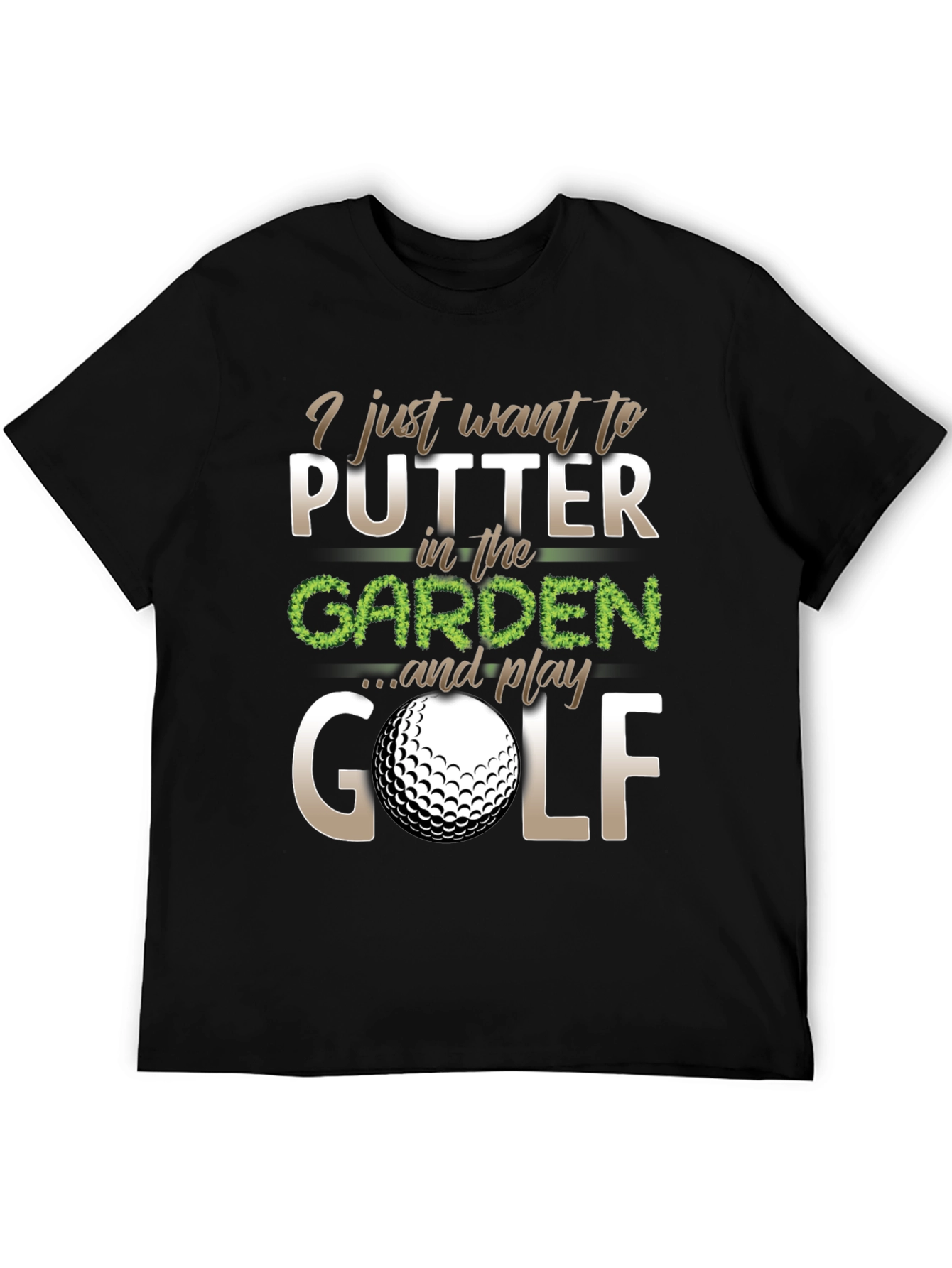 Golf Lovers Tee: Putter in the Garden