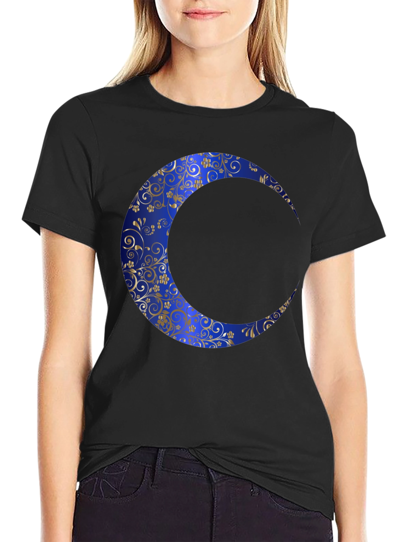 Crescent Moon Graphic Tee - Unique Design