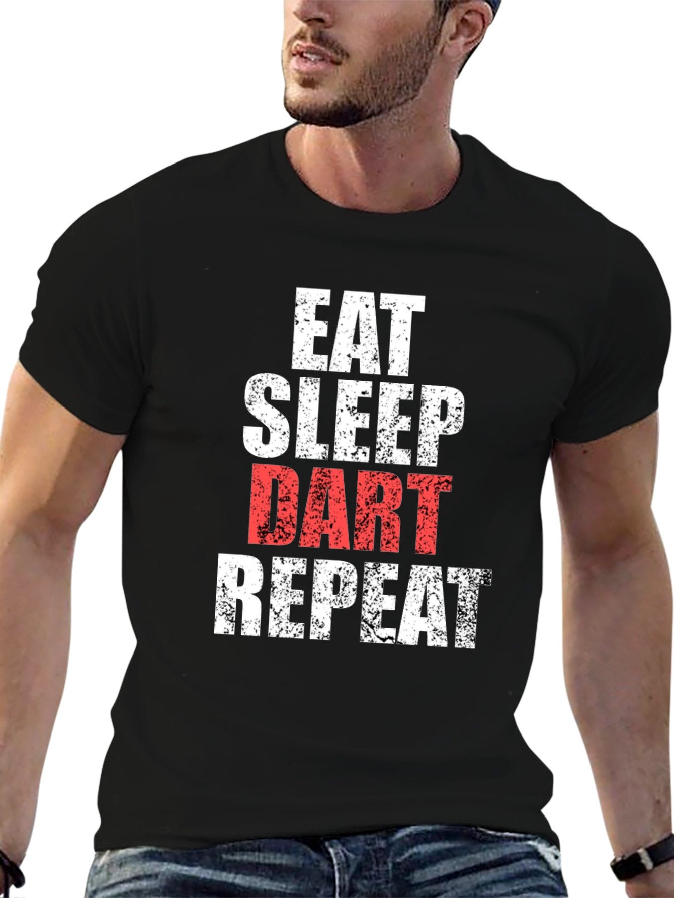 Eat Sleep Dart Repeat T-Shirt - Black