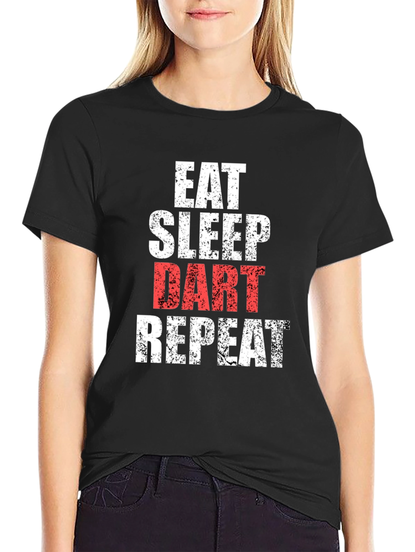 Eat Sleep Dart Repeat T-Shirt - Black