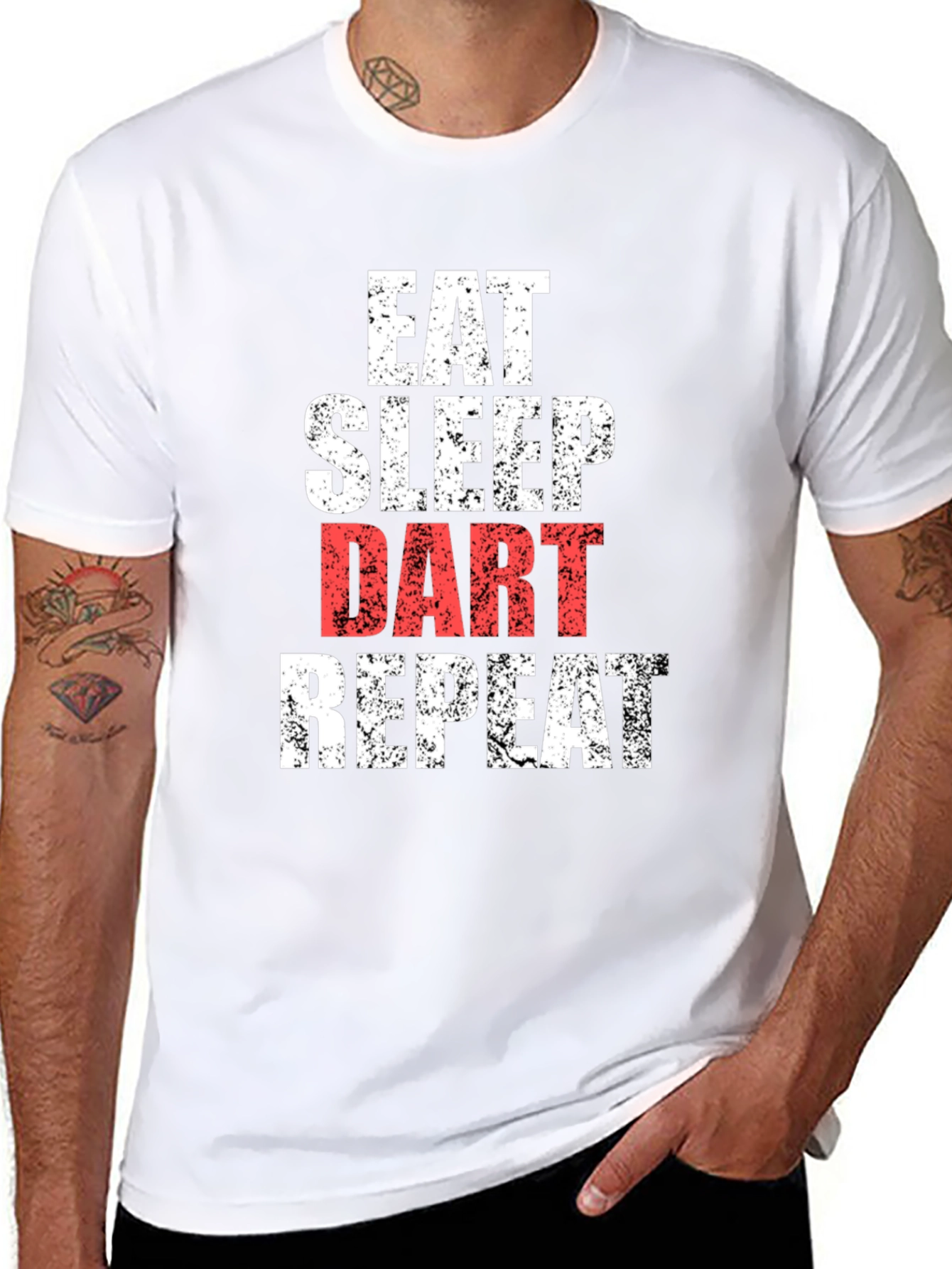 Eat Sleep Dart Repeat T-Shirt - Black