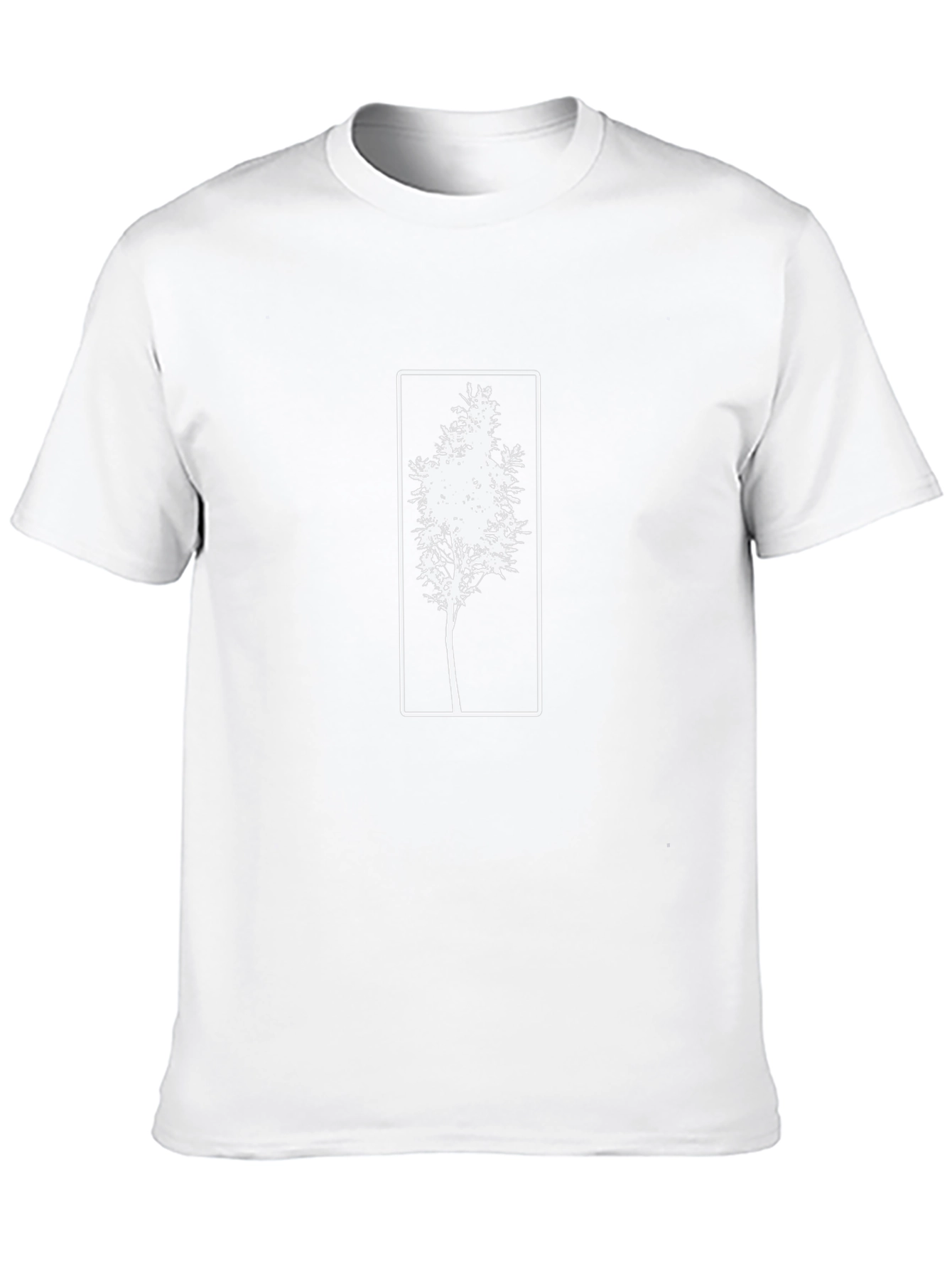 Black Tee with White Tree Graphic