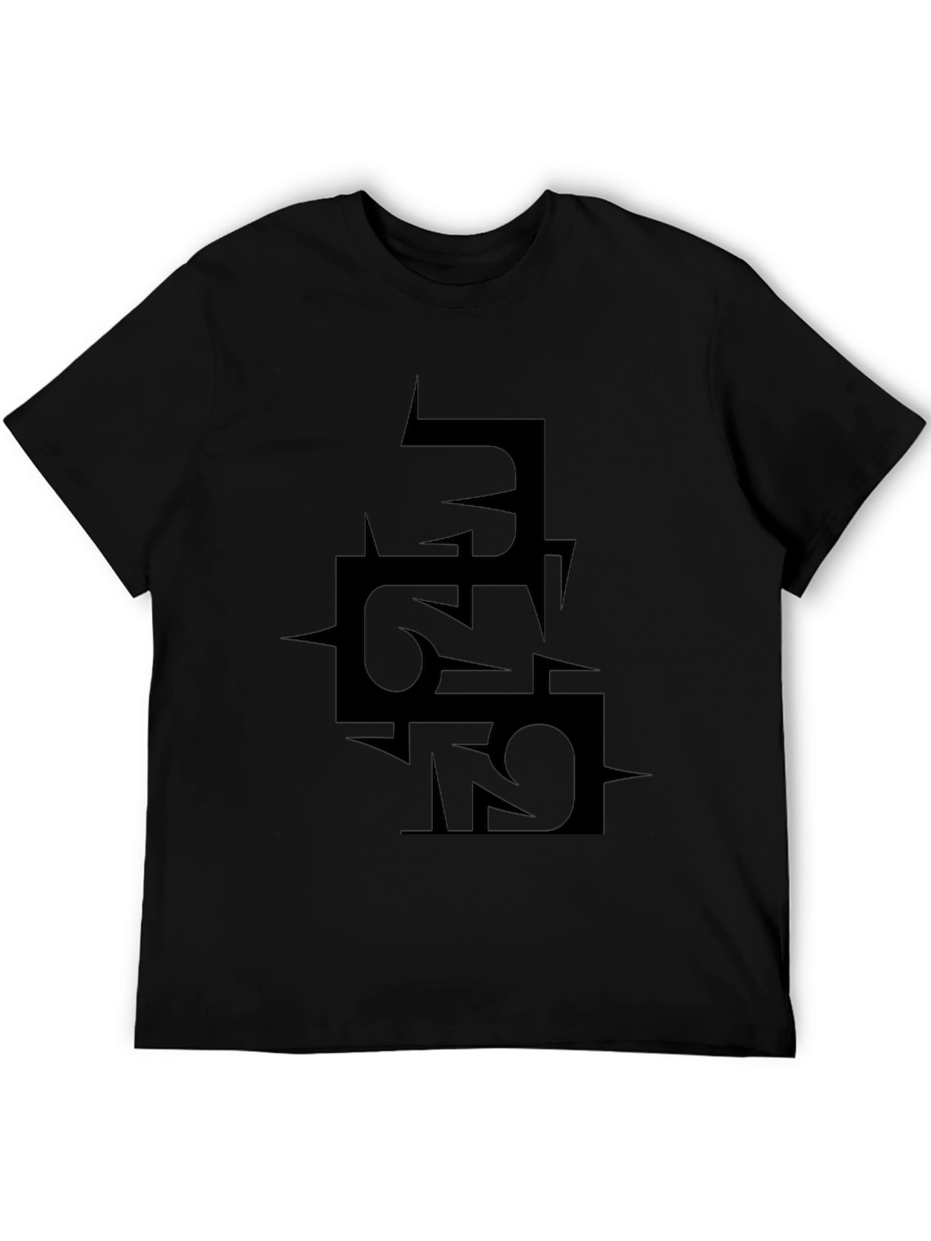 Edgy Black Graphic Tee - Statement Design