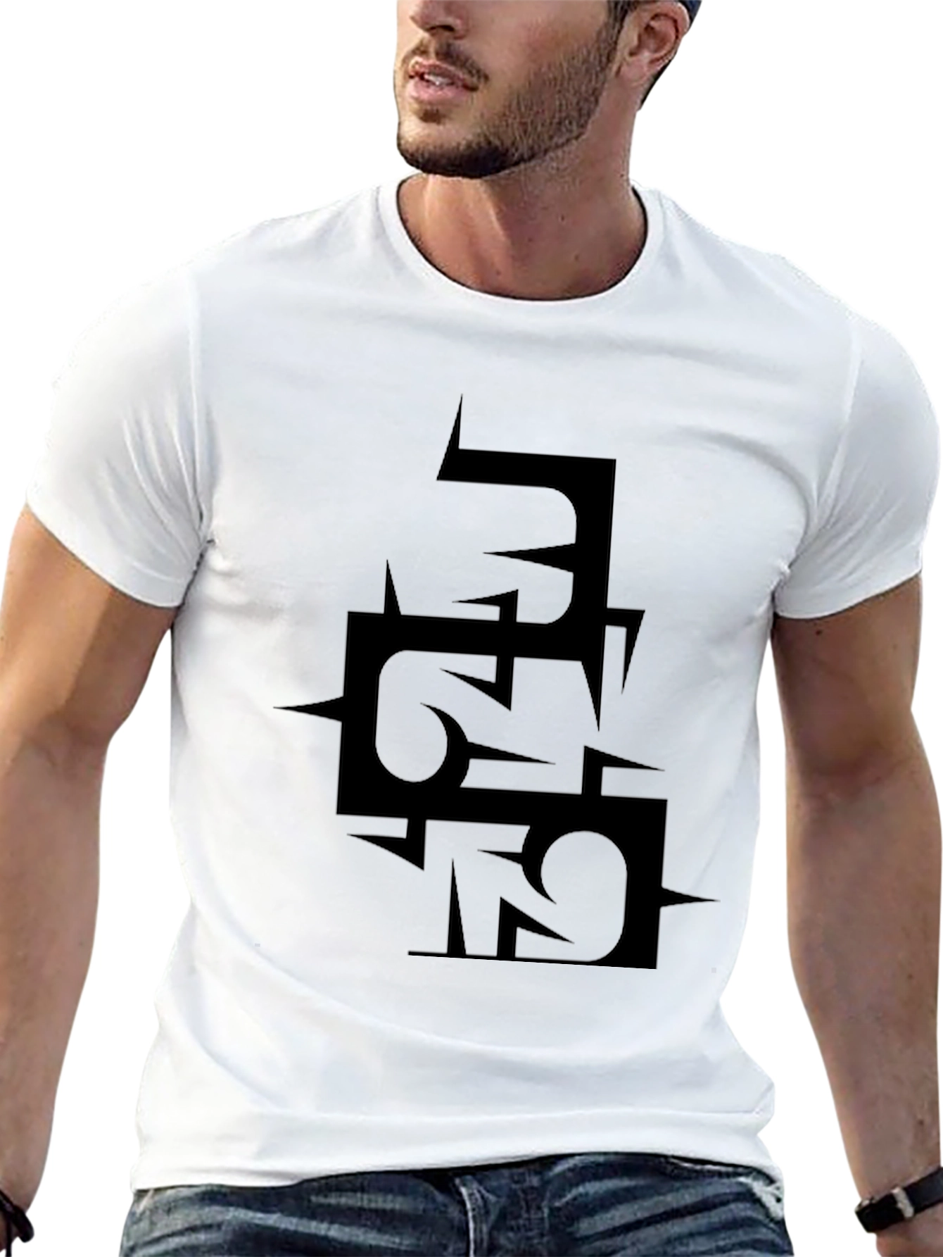Edgy Black Graphic Tee - Statement Design