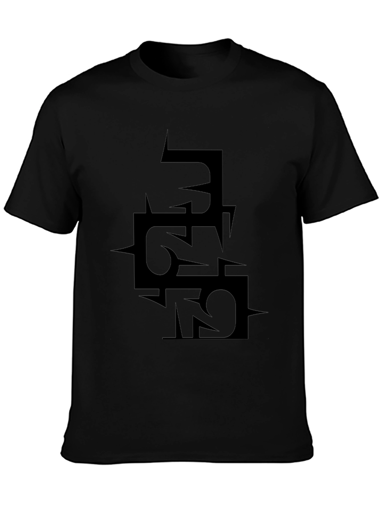 Edgy Black Graphic Tee - Statement Design