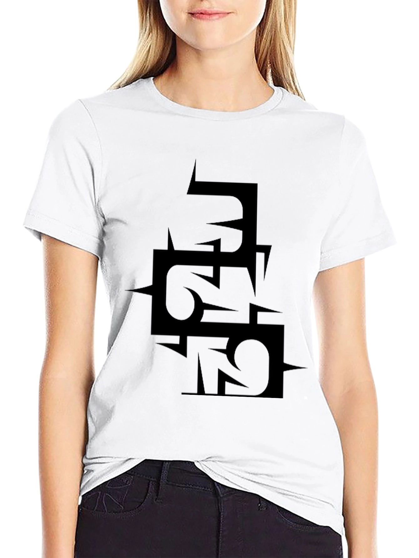 Edgy Black Graphic Tee - Statement Design